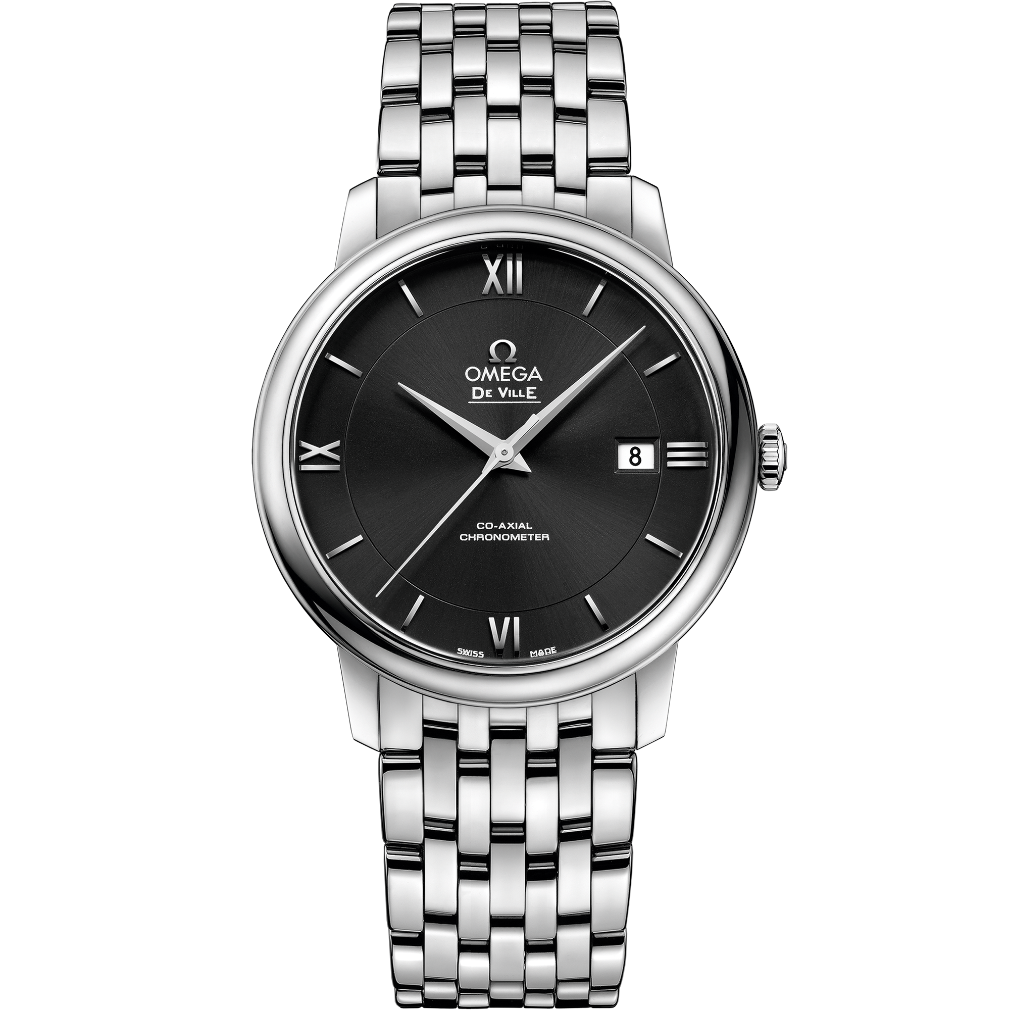 dial watch on Steel case with Steel bracelet - De Ville 39.5 mm, steel on steel - 424.10.40.20.01.001