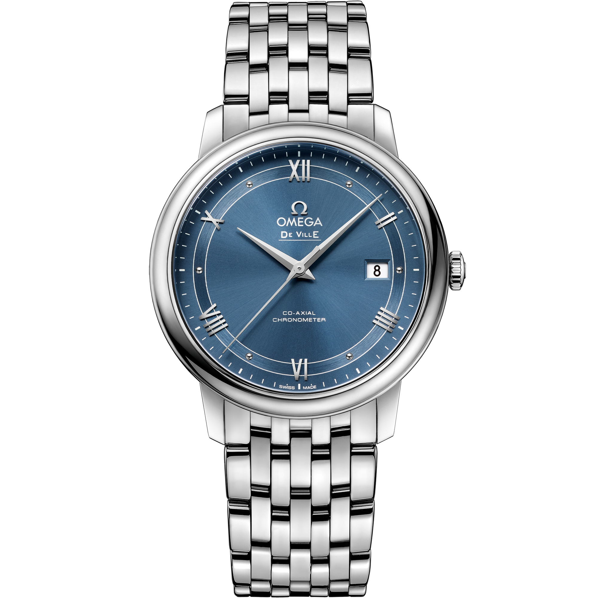  dial watch on Steel case with Steel bracelet - De Ville 39.5 mm, steel on steel - 424.10.40.20.03.002