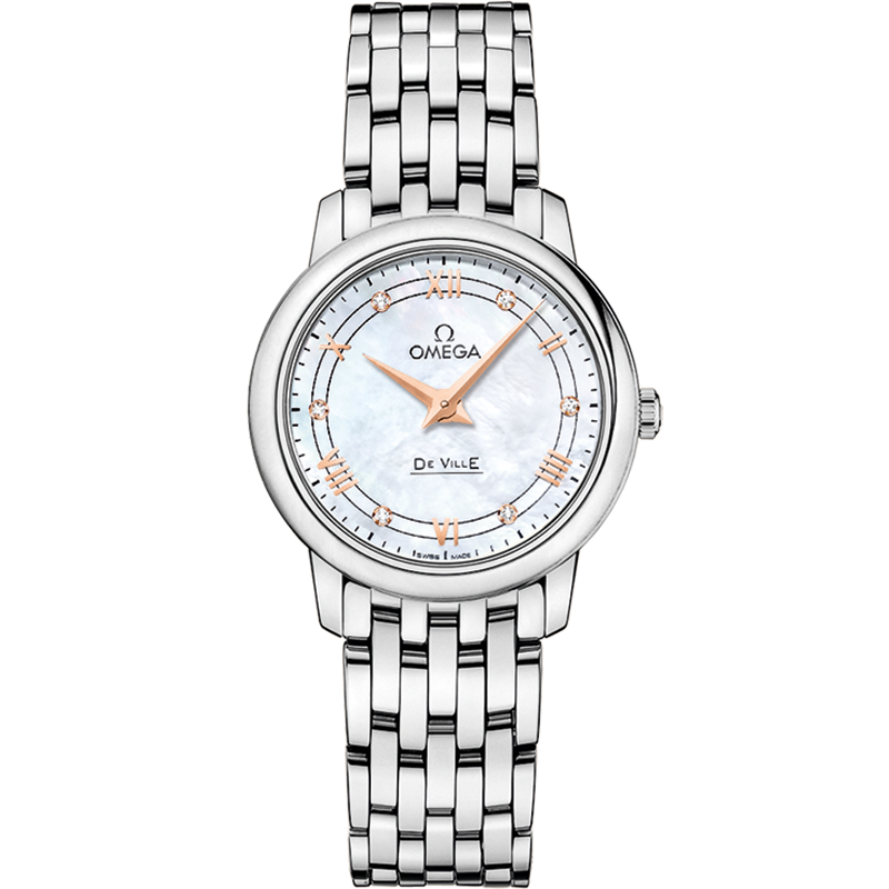  dial watch on Steel case with Steel bracelet - De Ville 27.4 mm, steel on steel - 424.10.27.60.55.001