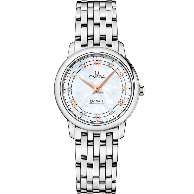 Prestige De Ville Steel Diamonds Watch 424.10.27.60.55.001 OMEGA US