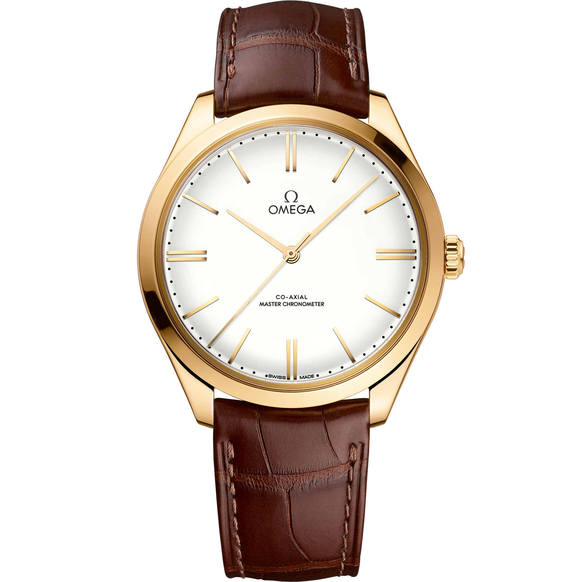 De Ville 40 mm, yellow gold on leather strap - 435.53.40.21.09.001