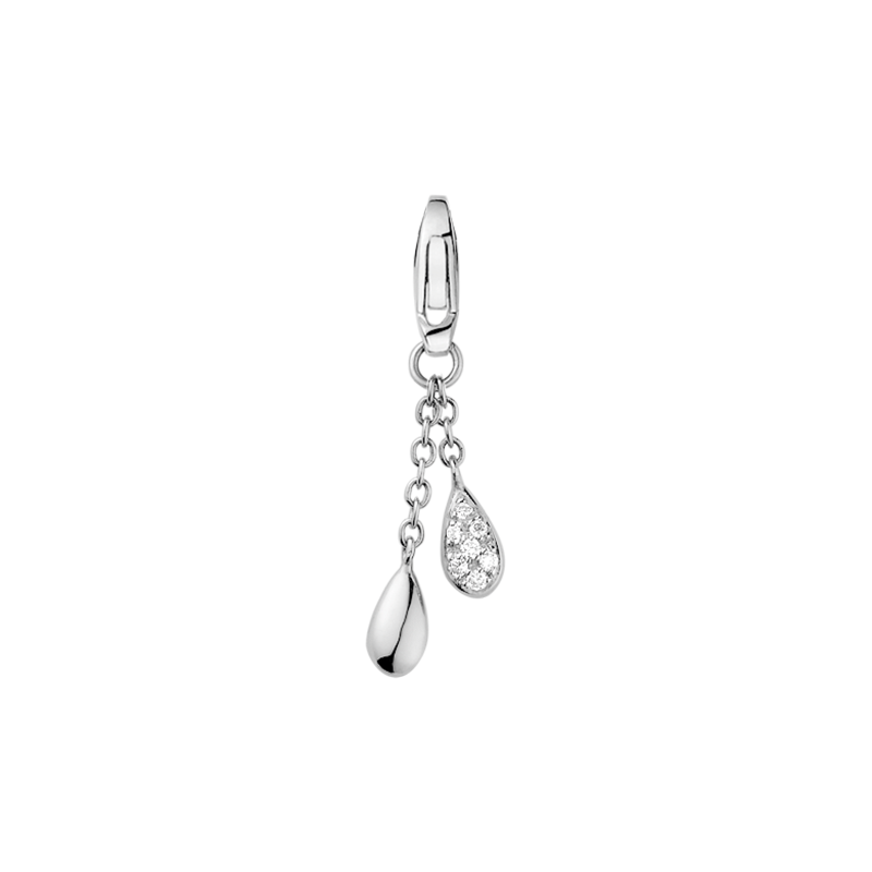 Omega Dewdrop Charm, Oro bianco 18K, Diamanti - M43BCA0200305