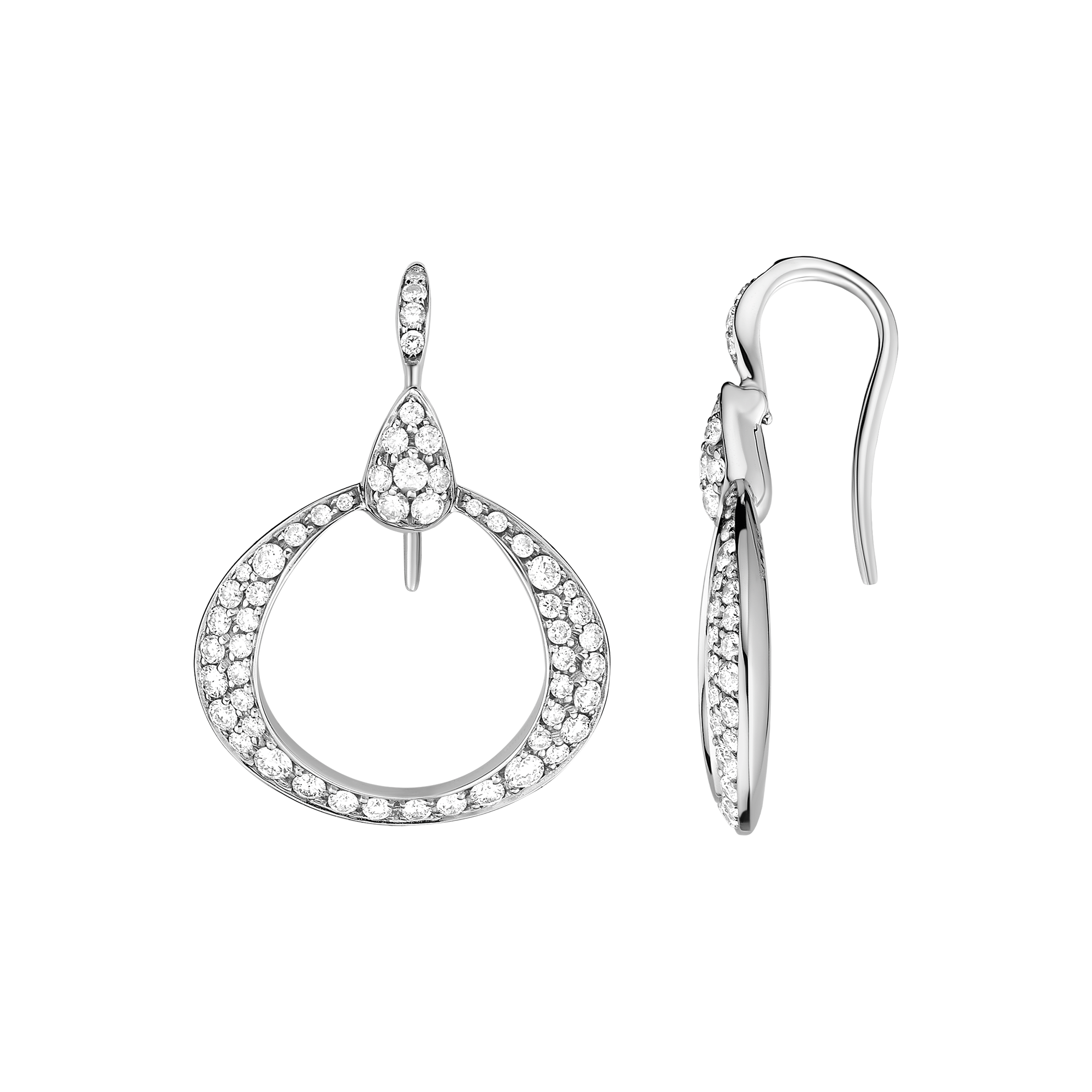Omega Dewdrop Earring, 18K white gold, Diamonds - E57BCA0200405