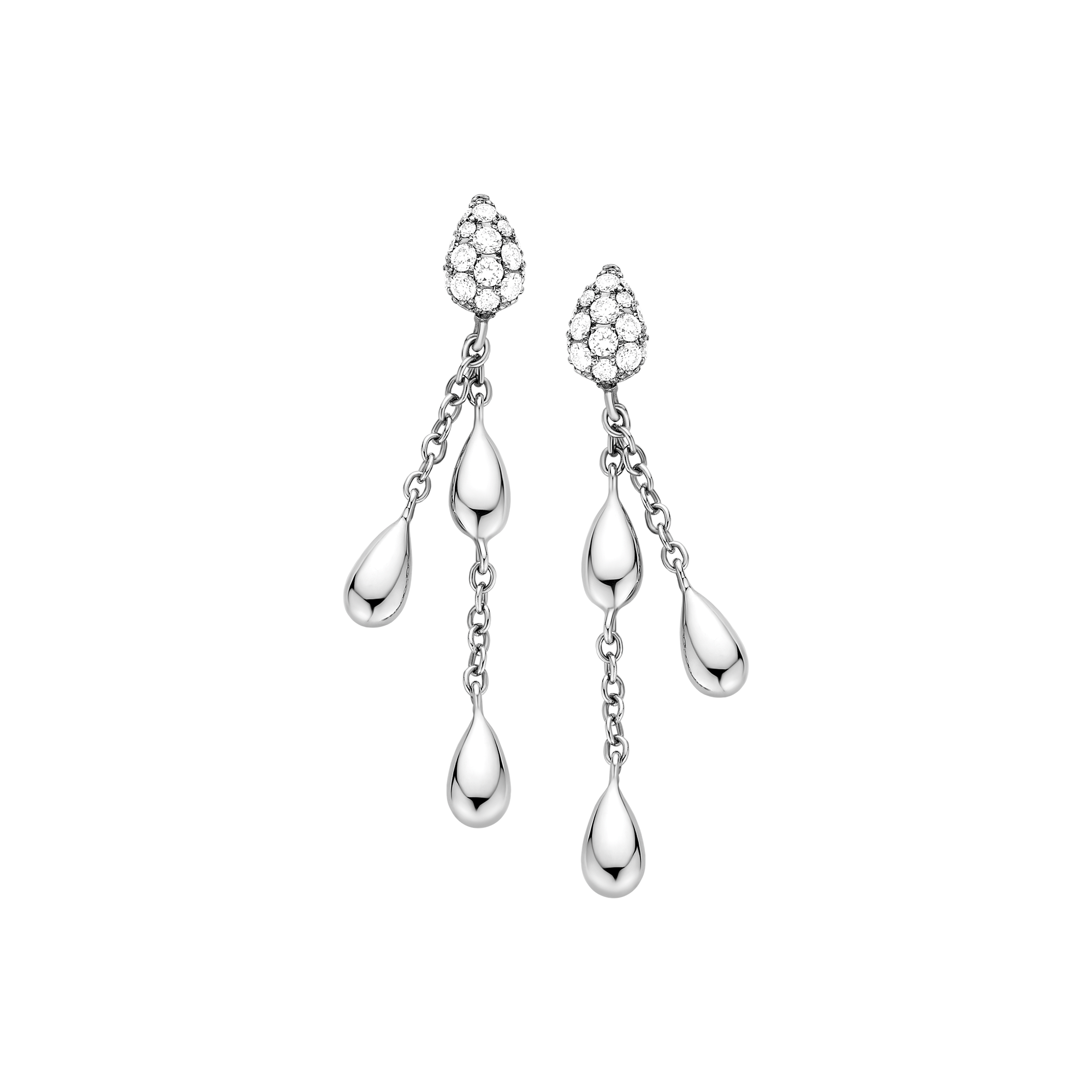 Omega Dewdrop Earring, 18K white gold, Diamonds - E59BCA0200305