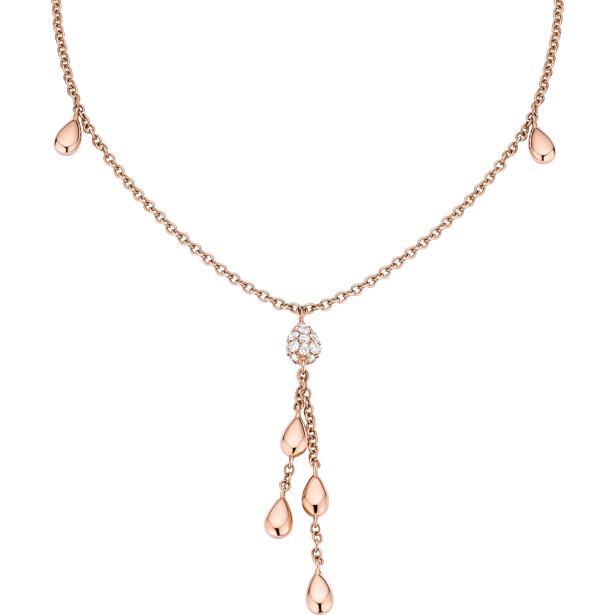 Omega Dewdrop Colar, Ouro rosa de 18K, Diamantes - N79BGA0200305