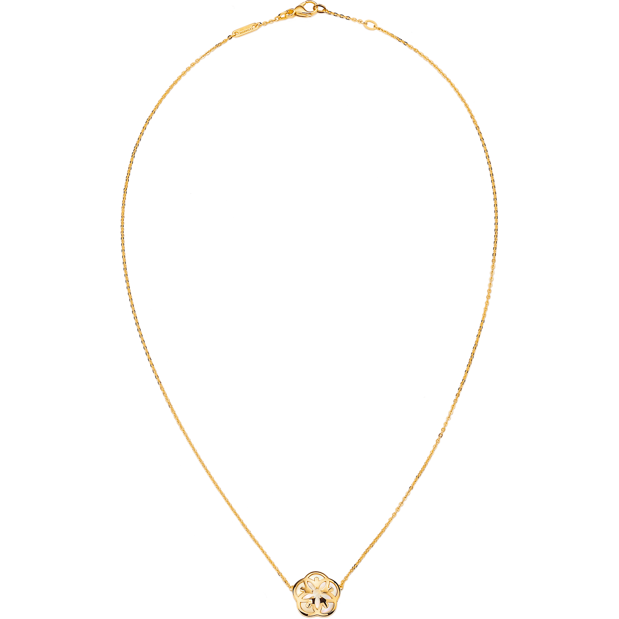 Omega Flower Collar, Oro amarillo de 18 qt, Cabujón de nácar - N603BB0700105