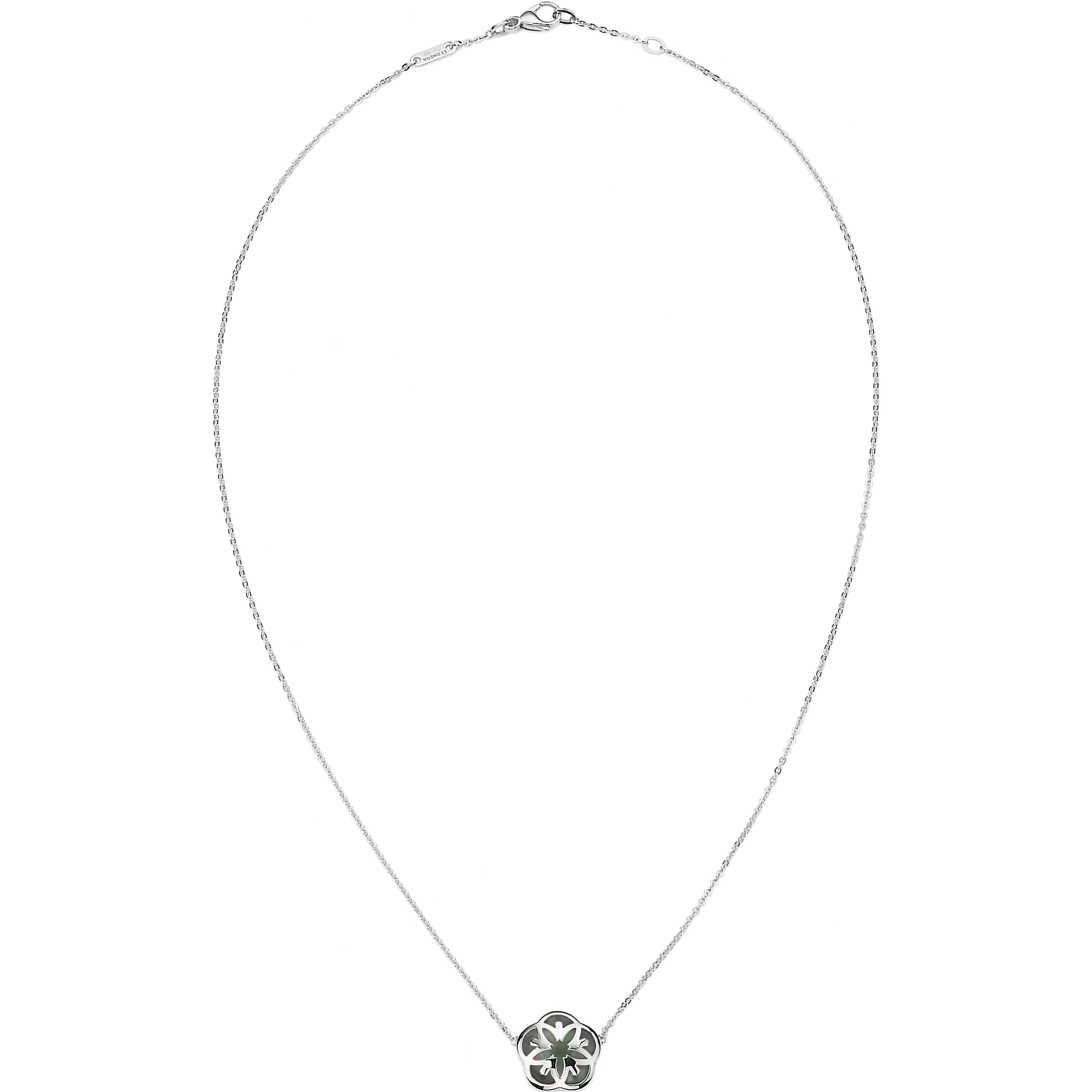 Omega Flower Collar, Oro blanco de 18 qt, Cabujón de nácar Tahití - N603BC0700305