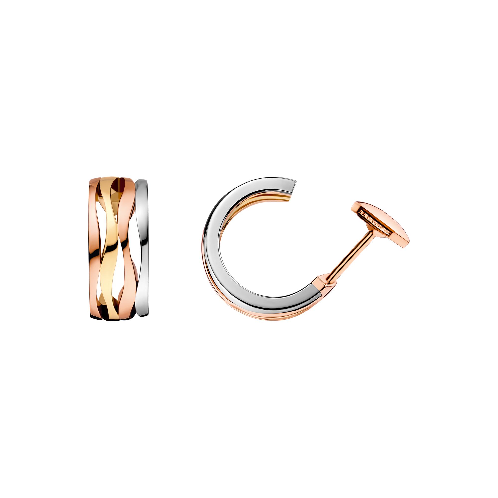 Ladymatic Earring, 18K red gold, 18K white gold, 18K yellow gold - E58BNA0500105