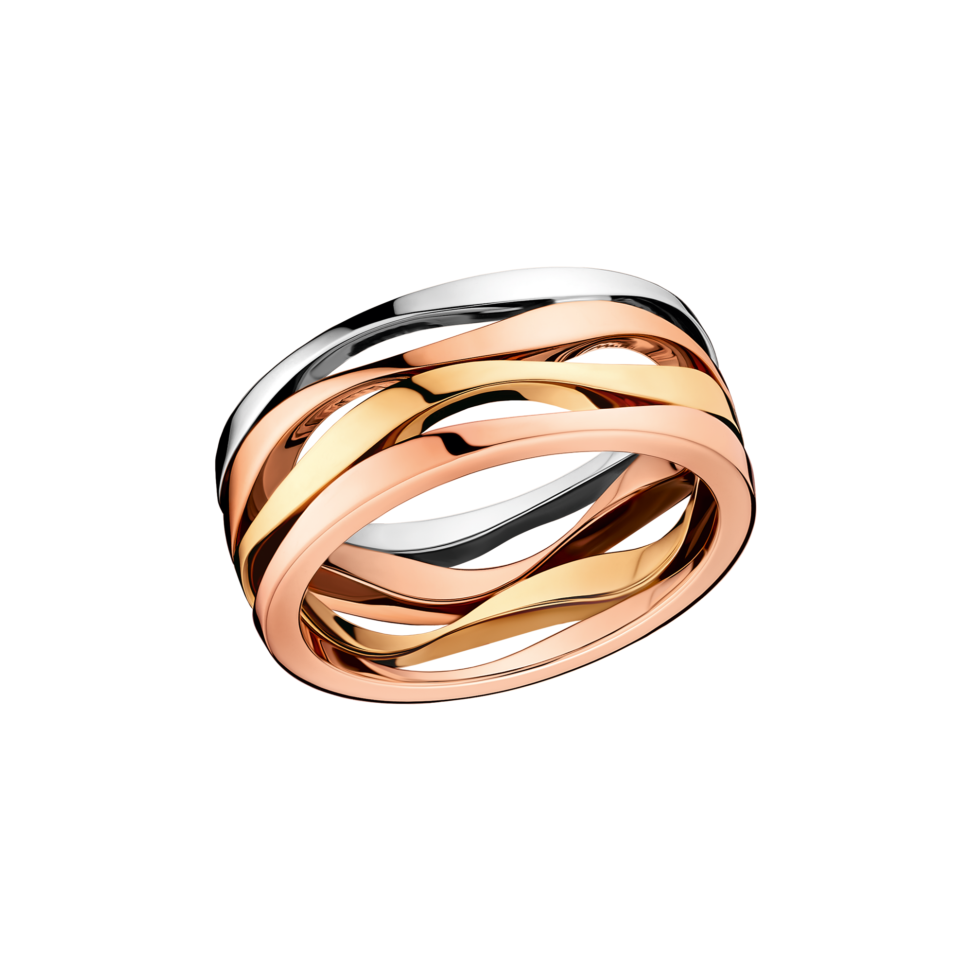 Ladymatic Ring, 18K red gold, 18K white gold, 18K yellow gold - R50BNA05001XX