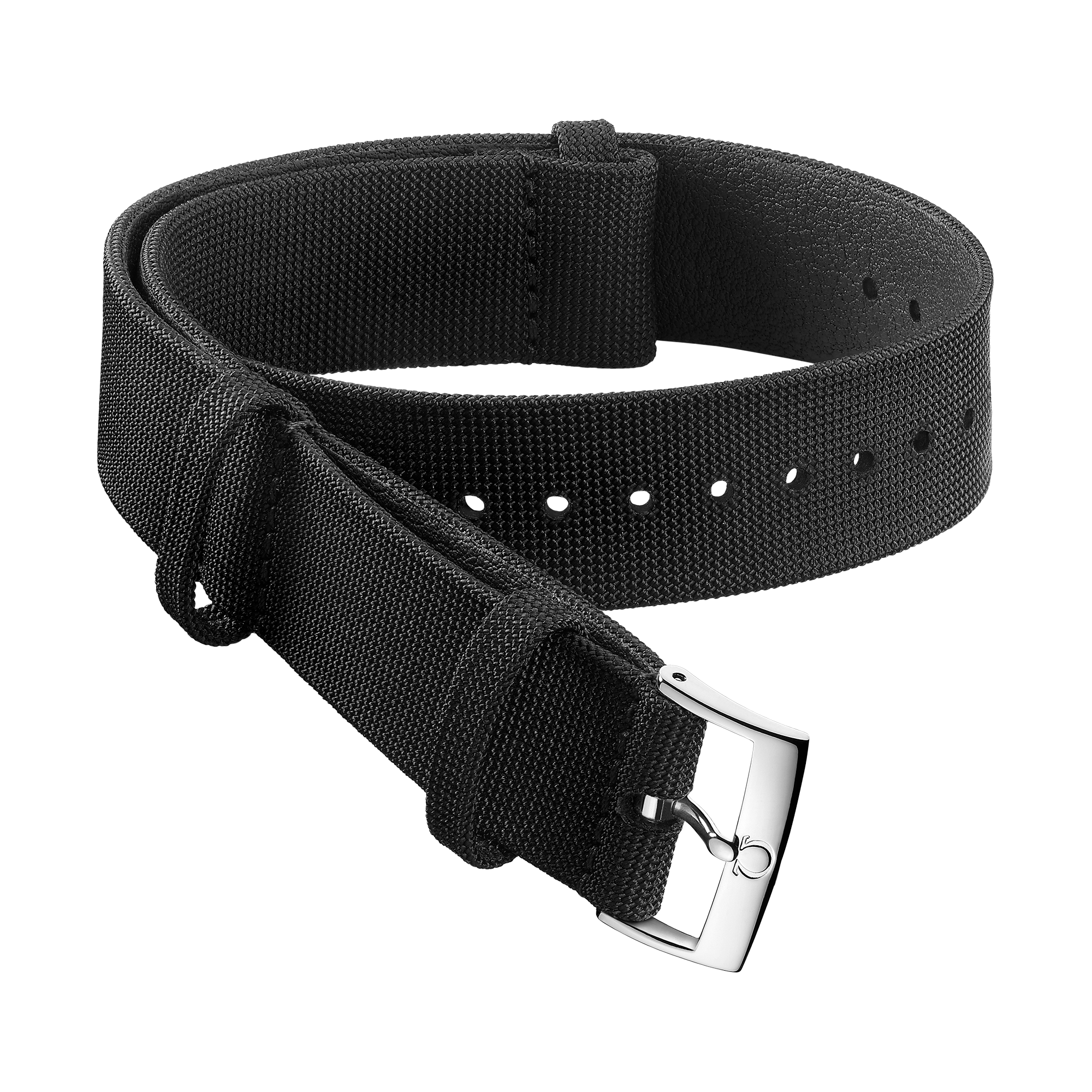 NATO strap - Coated nylon fabric, black - 031ZSZ002056w