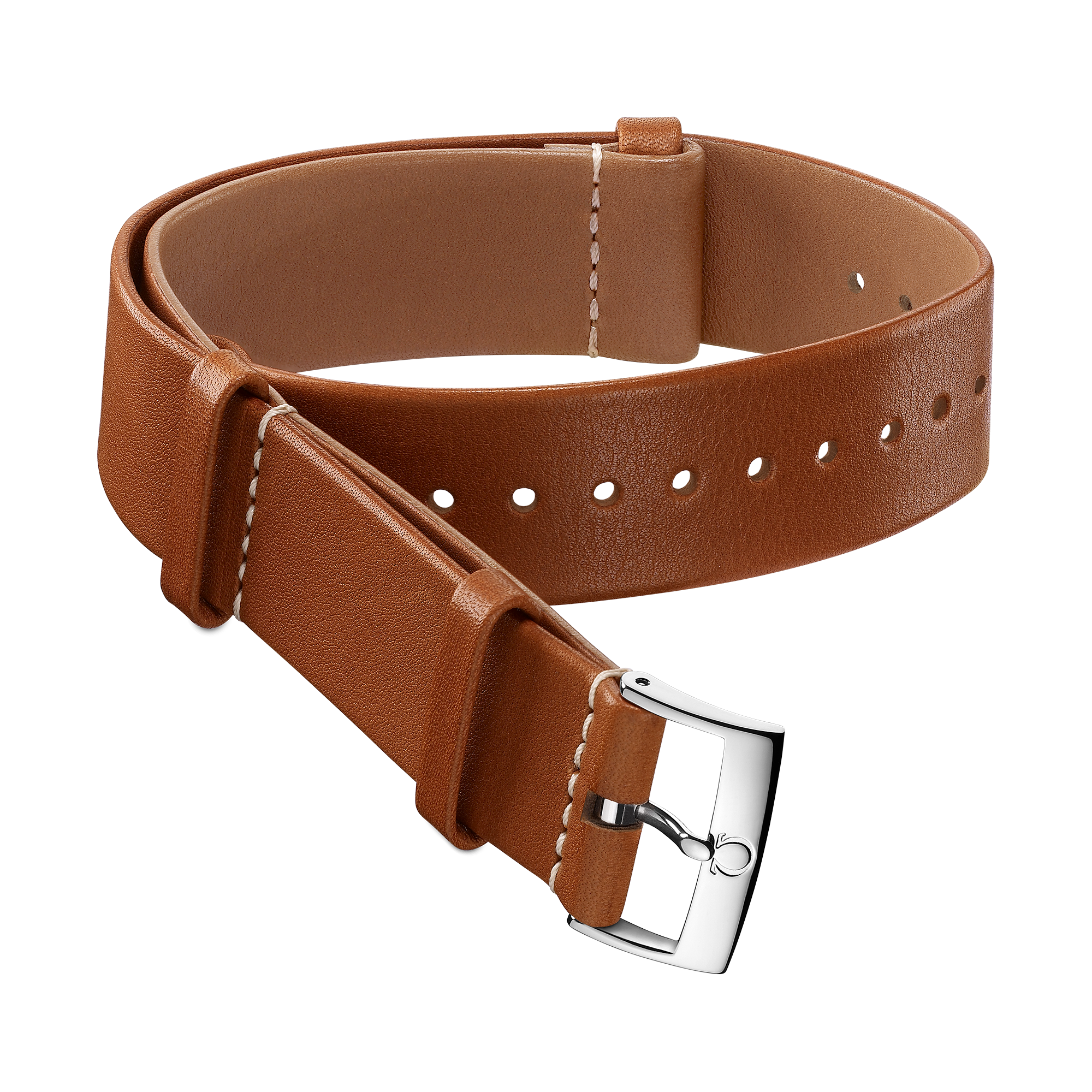 NATO strap - Leather, brown - 031CUZ002058w