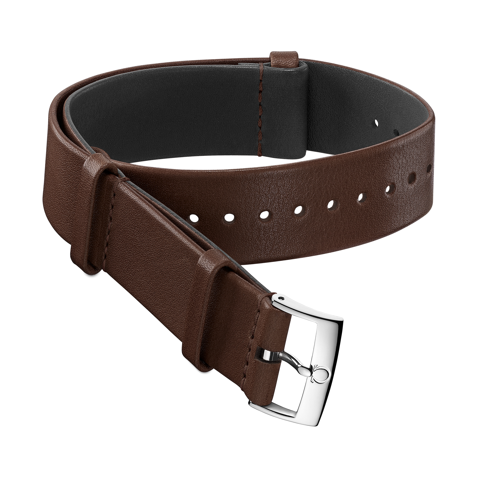 NATO strap - Leather, brown - 031CUZ010753w