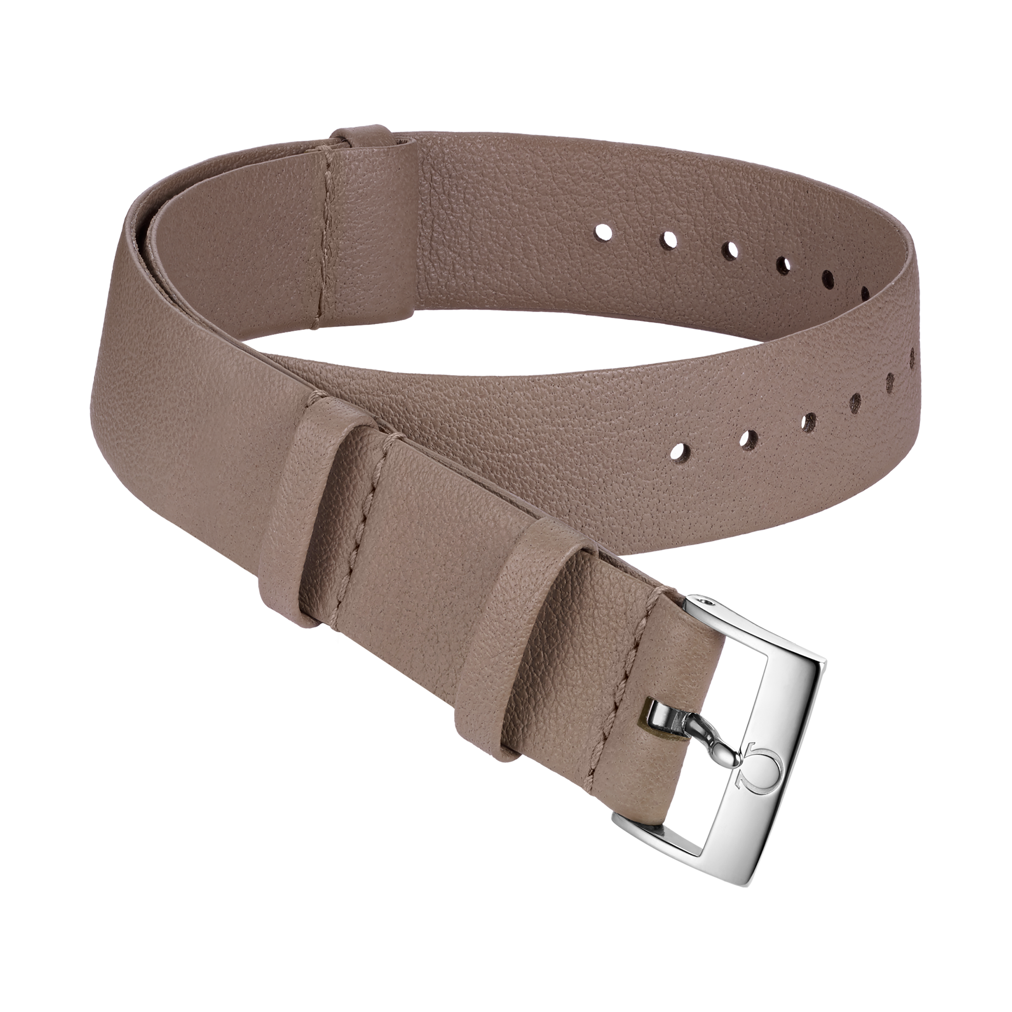 NATO strap - Leather, grey - 031CUZ011421w