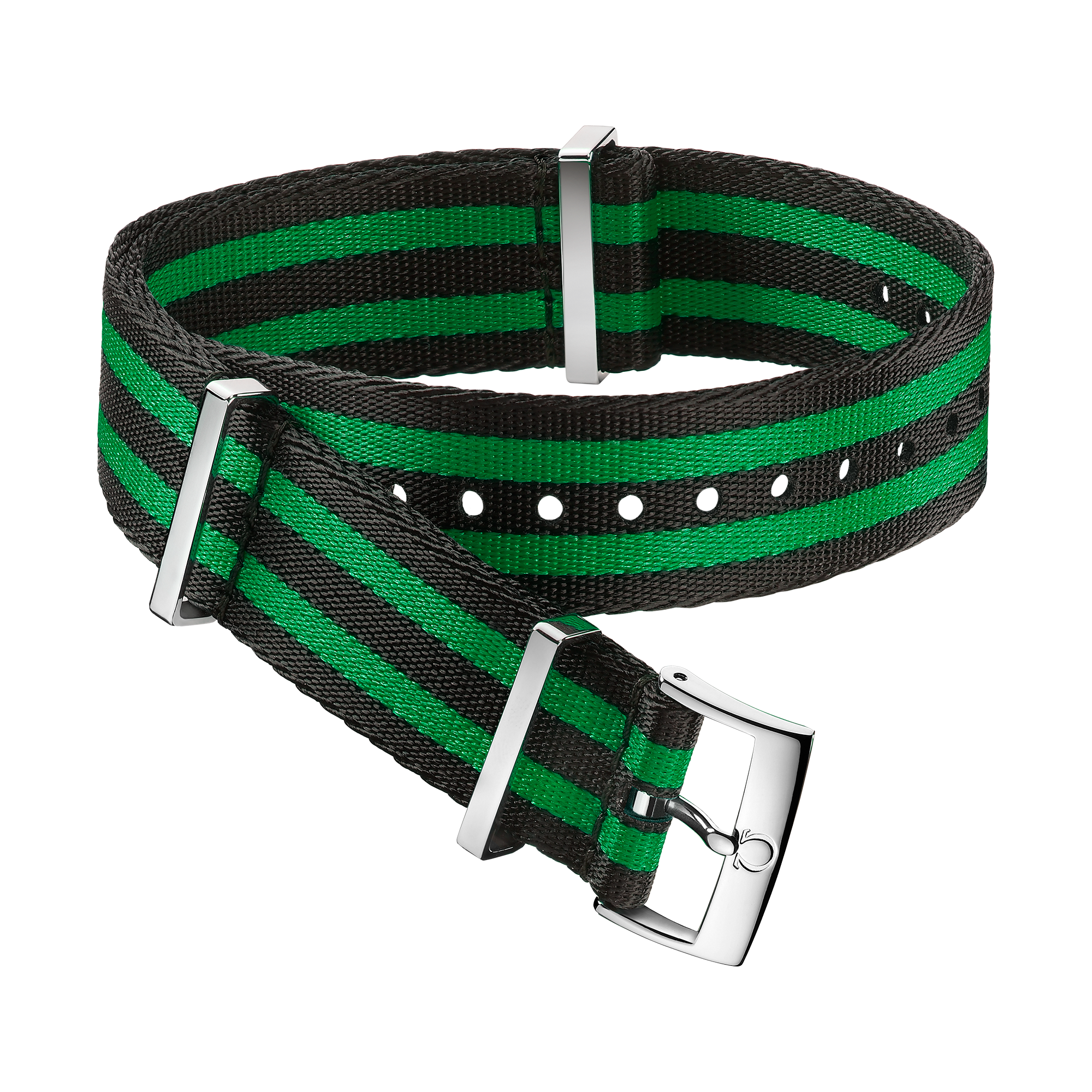 NATO strap - Polyamide, black and green - 031CWZ008803w