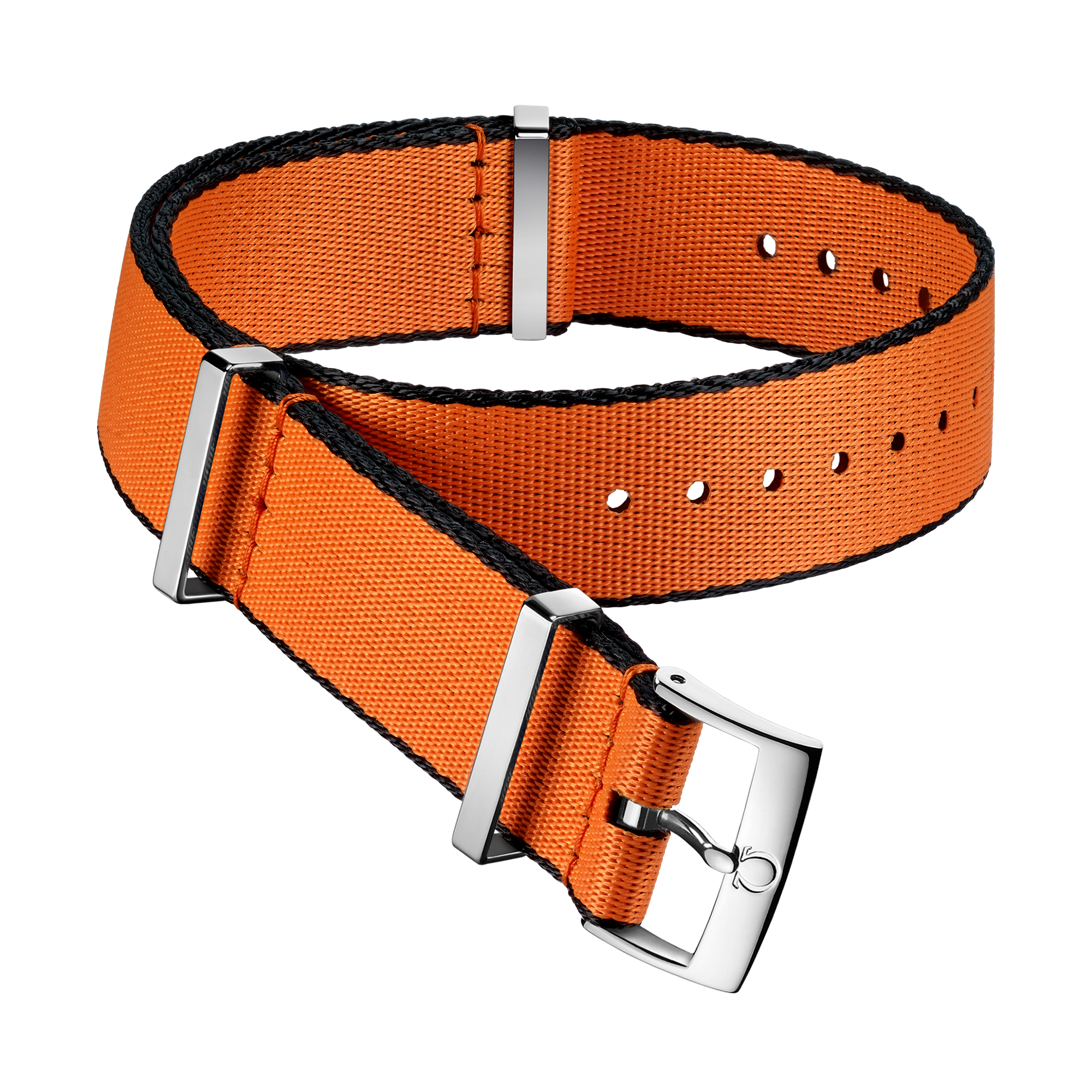 NATO strap - Polyamide, black and orange - 031CWZ010648w