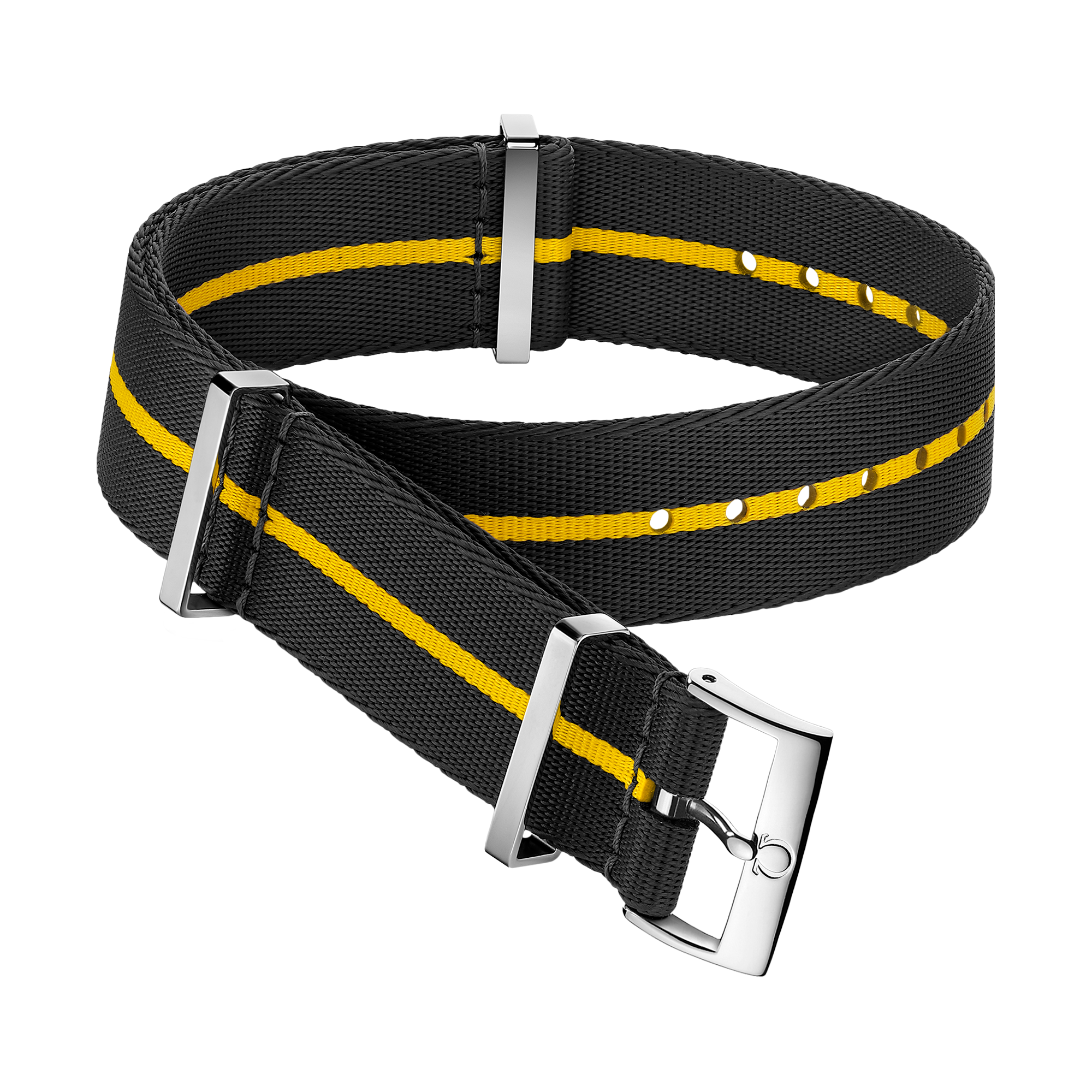 NATO strap - Polyamide, black and yellow - 031CWZ014683w