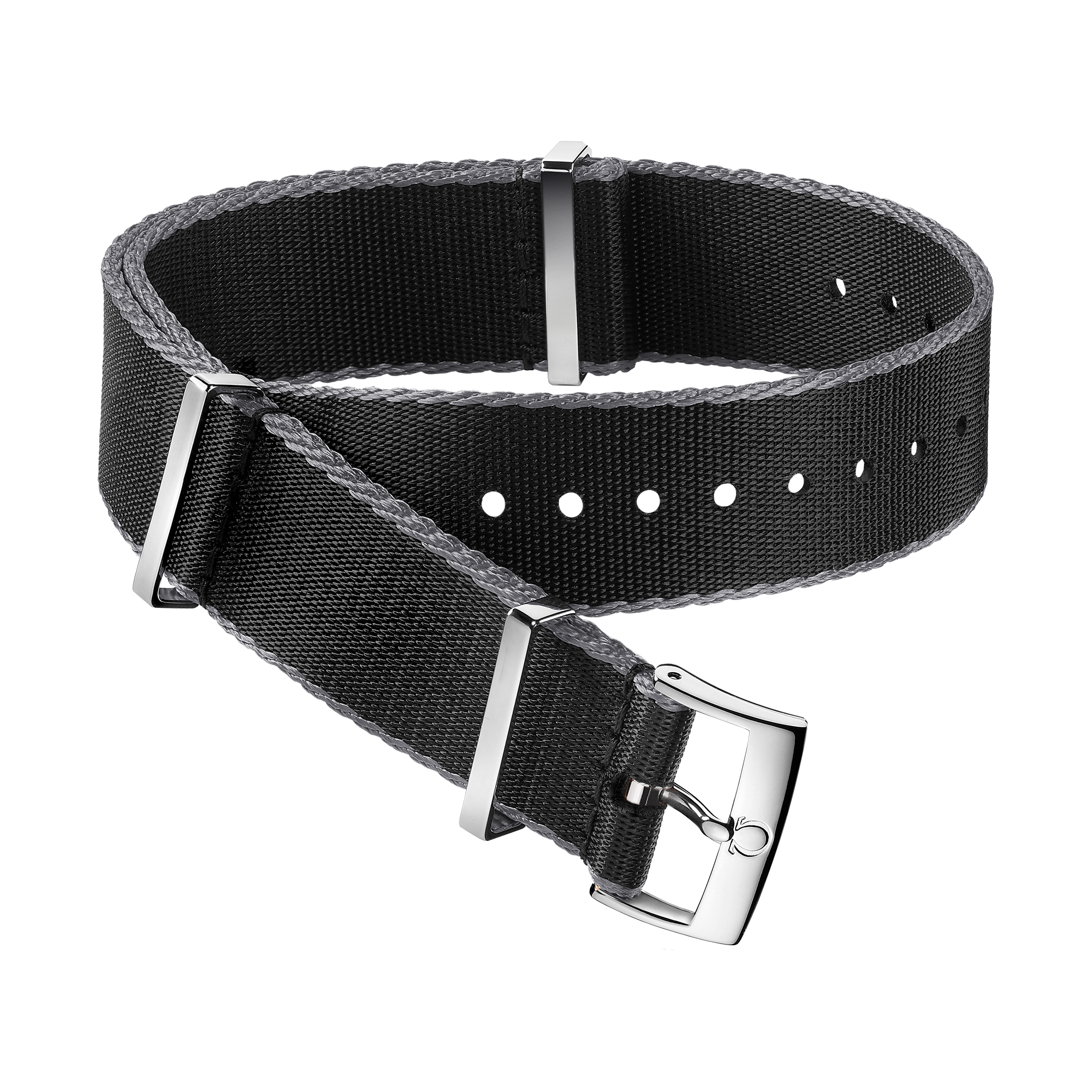 NATO strap - Polyamide, black grey bordered - 031ZSZ002044w