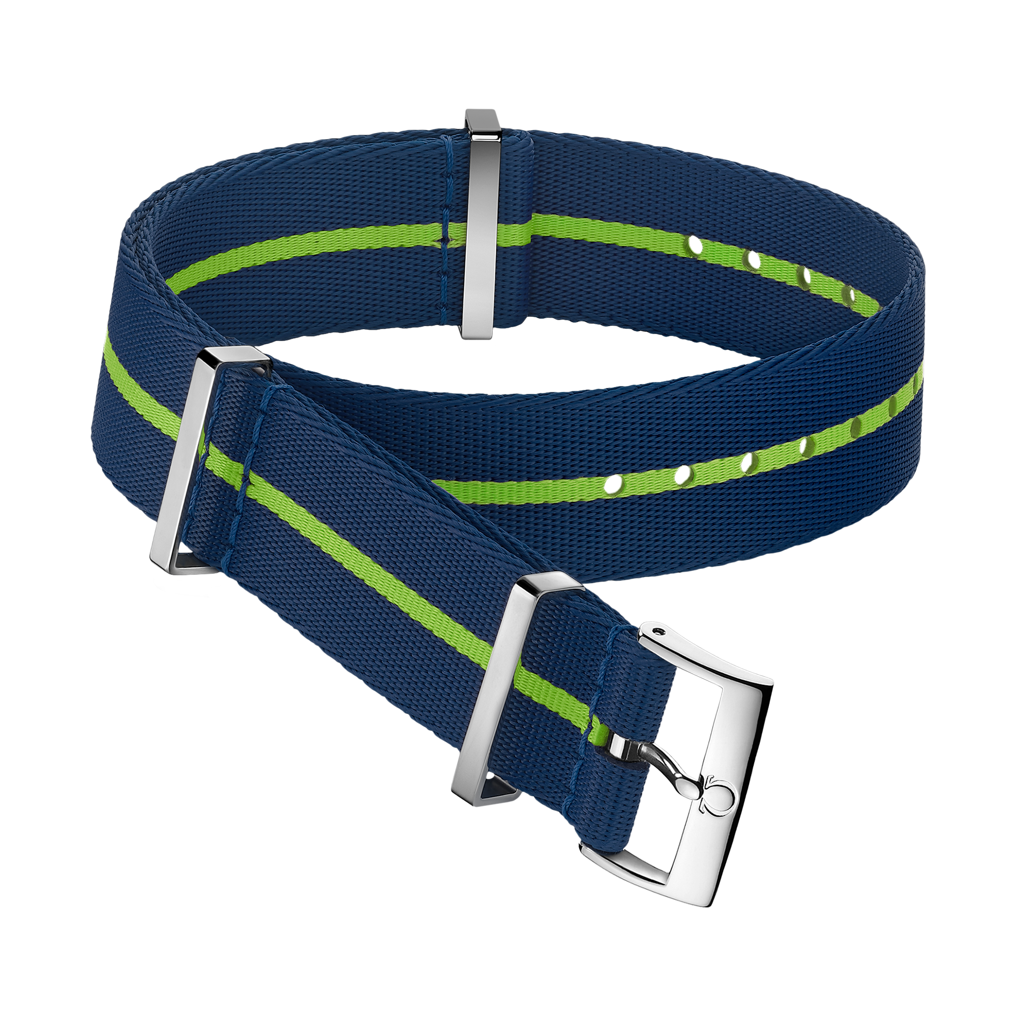 NATO strap - Polyamide, blue and green - 031CWZ014693w