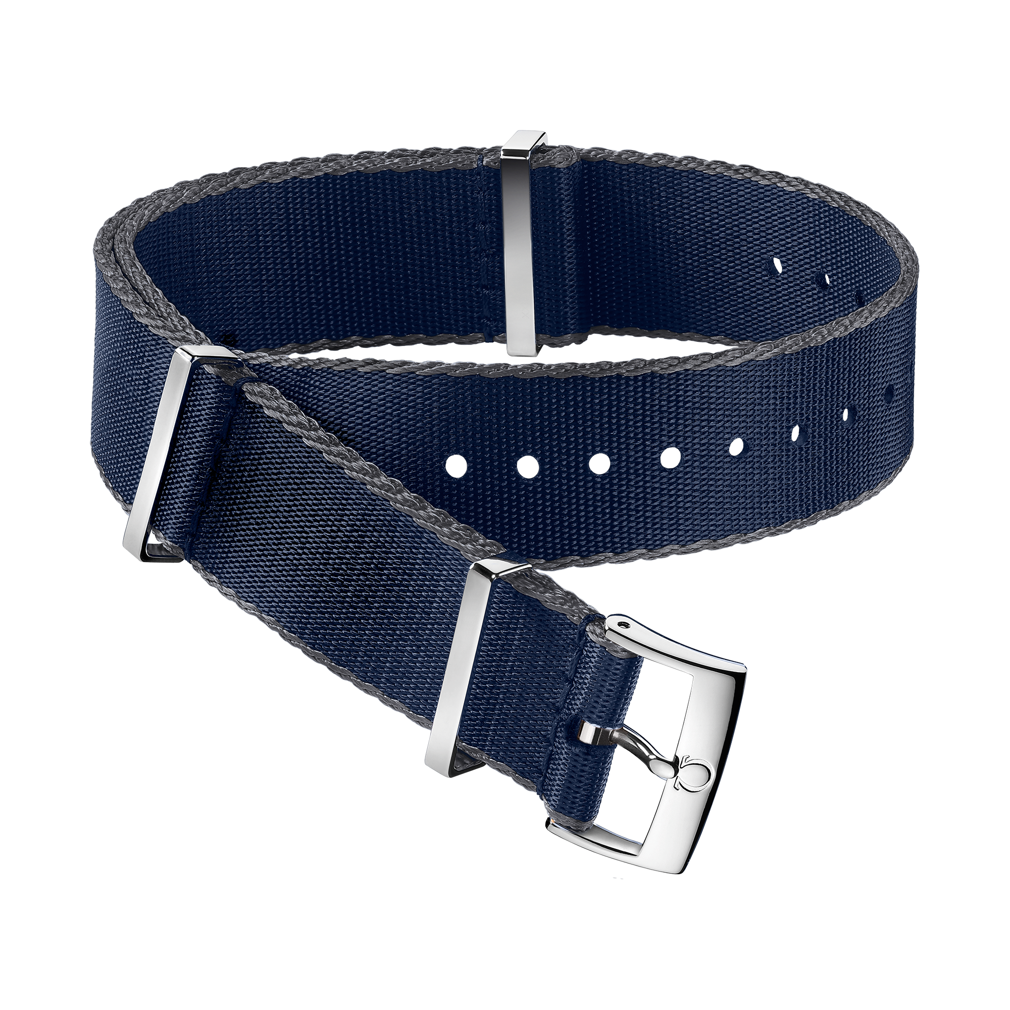 NATO strap - Polyamide, blue and grey - 031CWZ007885w