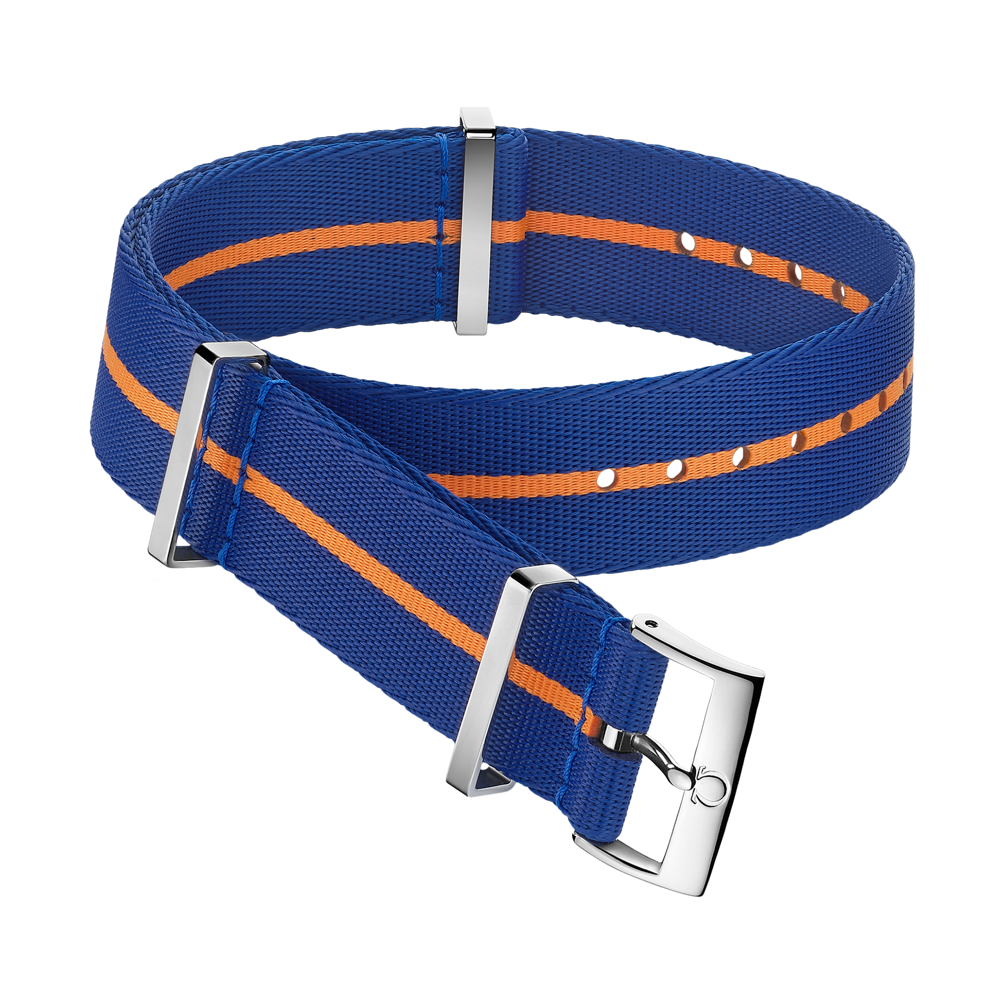 NATO strap - Polyamide, blue and orange - 031CWZ014697w