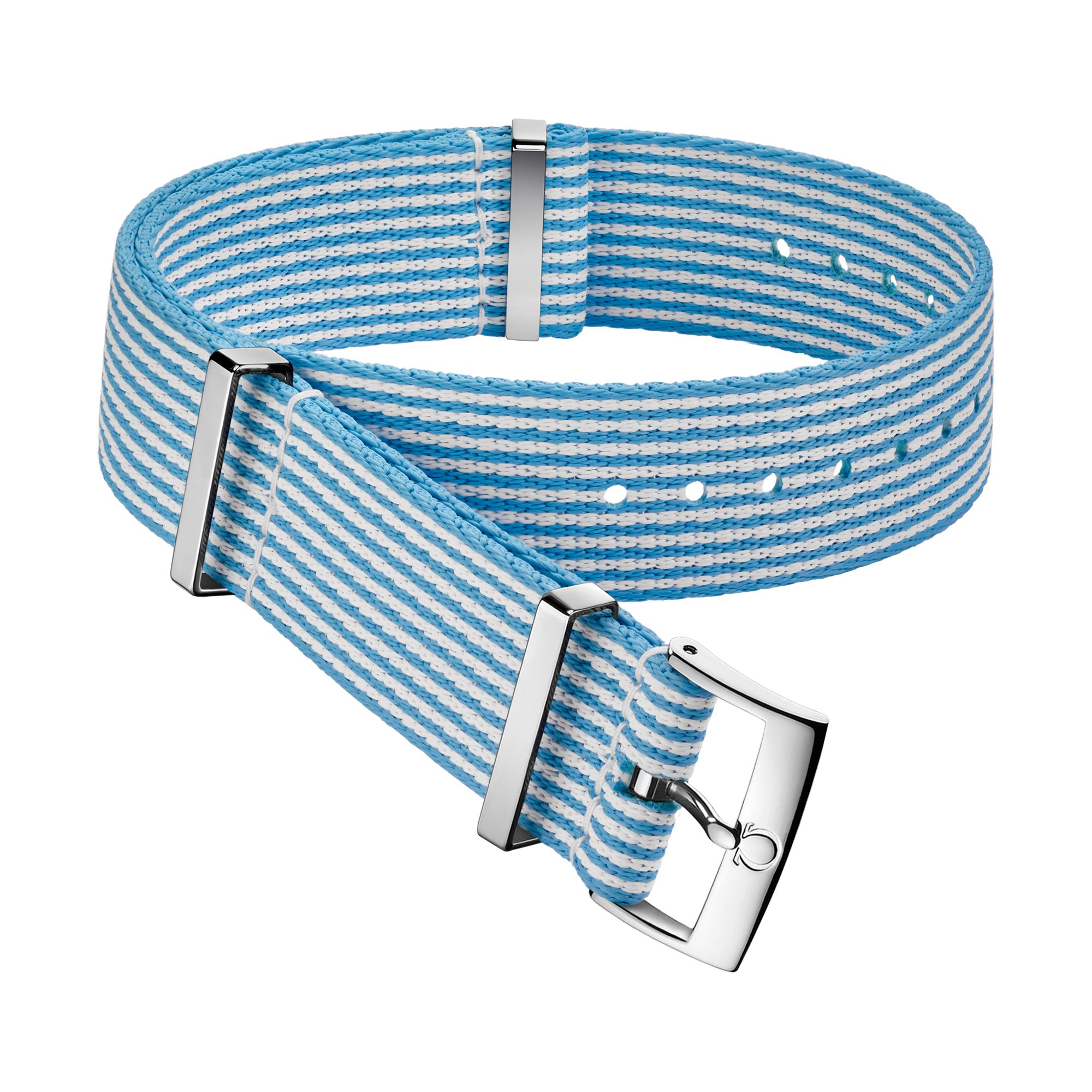 NATO strap - Polyamide, blue and white - 031CWZ010682w