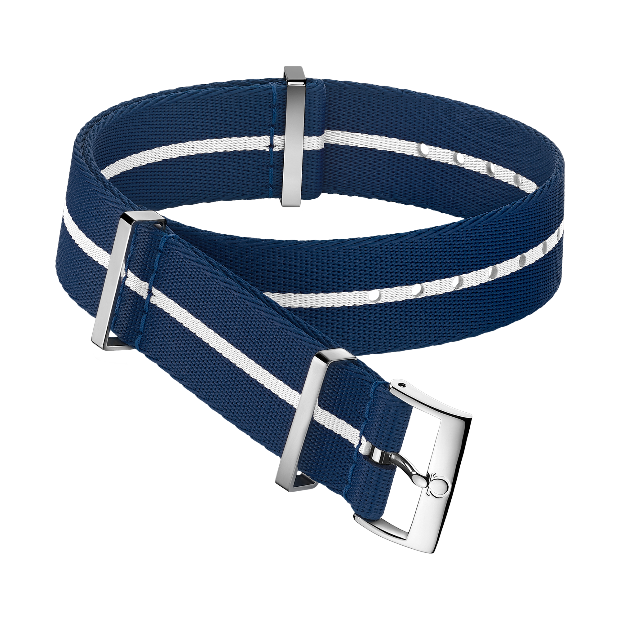 NATO strap - Polyamide, blue and white - 031CWZ014677w