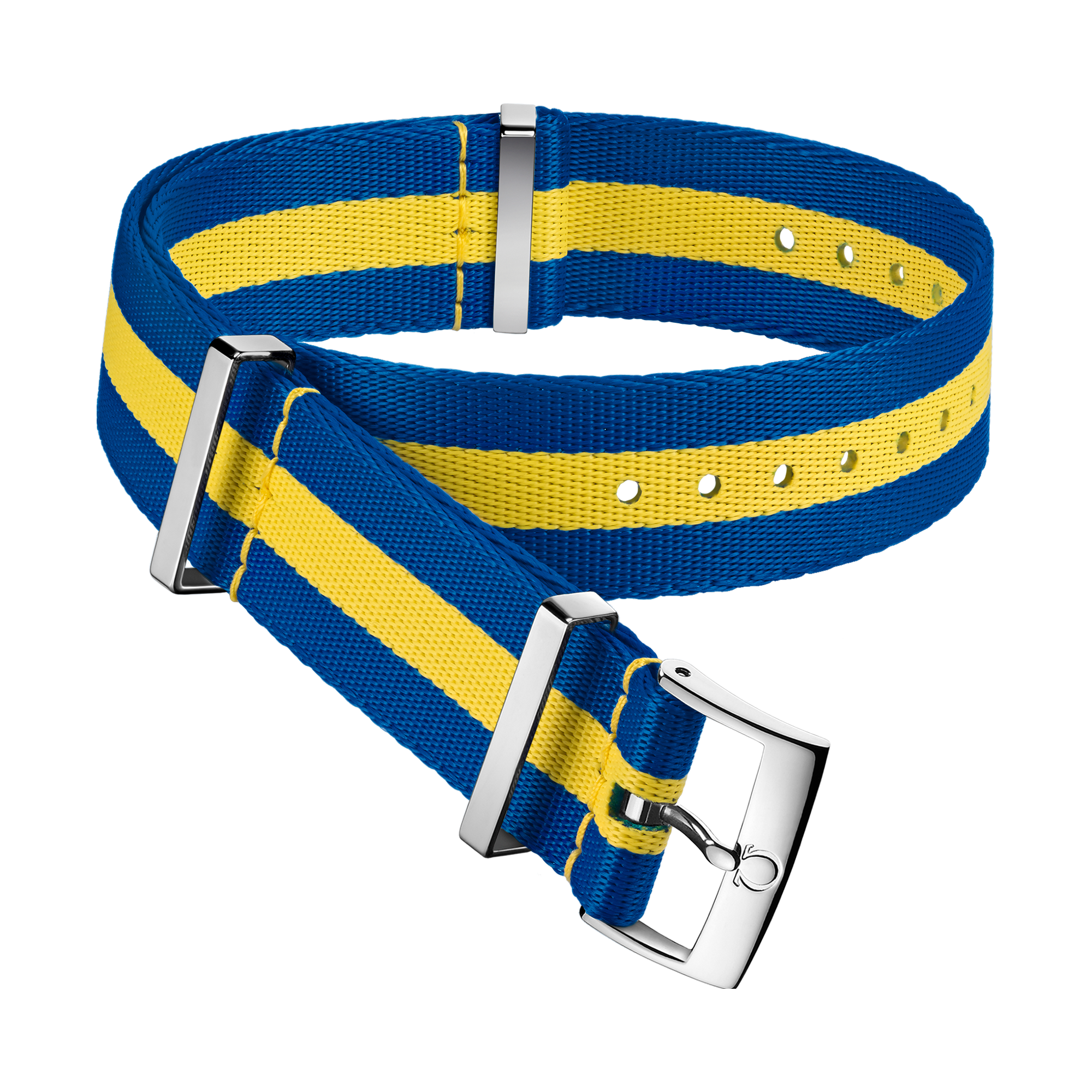 NATO strap - Polyamide, blue and yellow - 031CWZ010660w