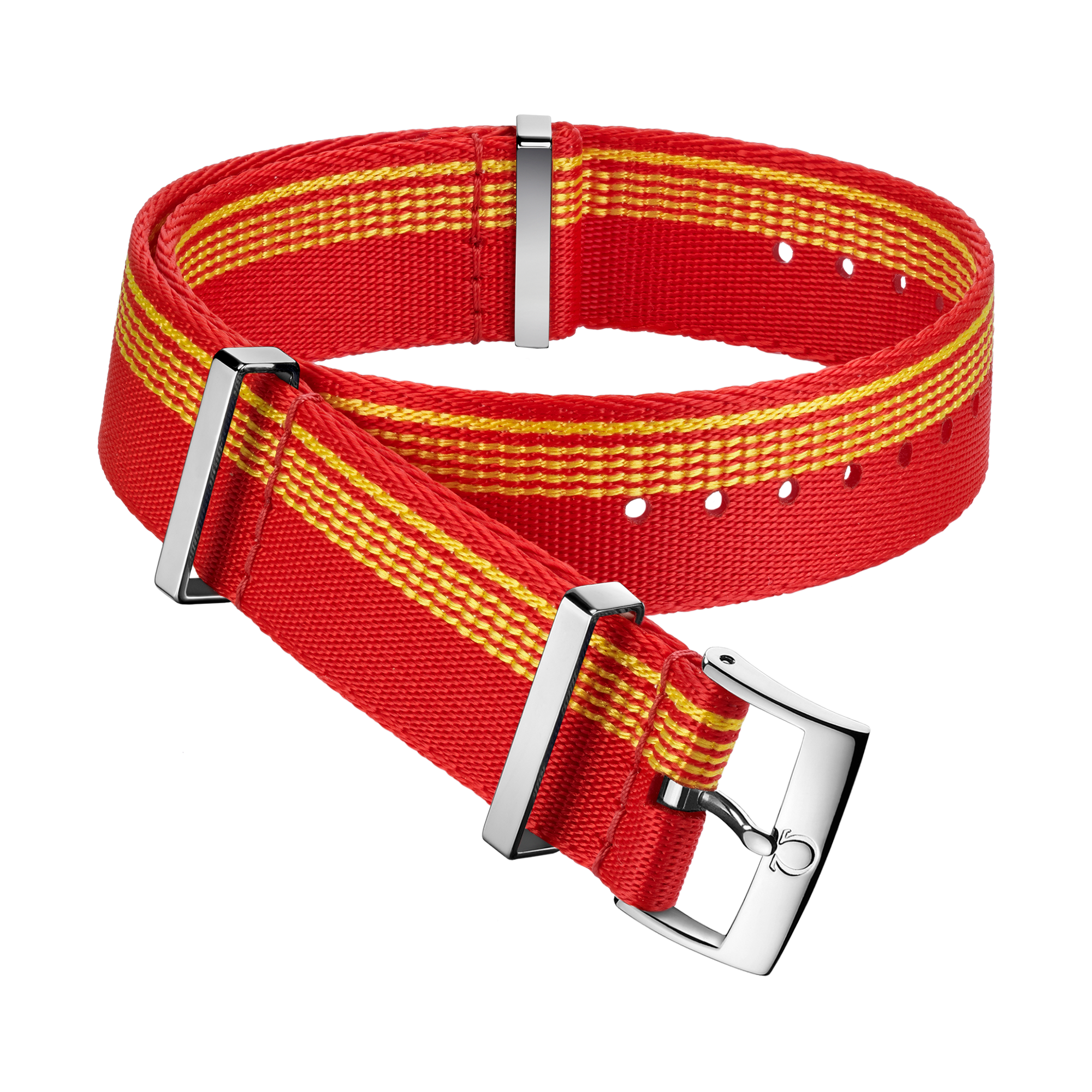 NATO strap - Polyamide, red and yellow - 031CWZ010620w