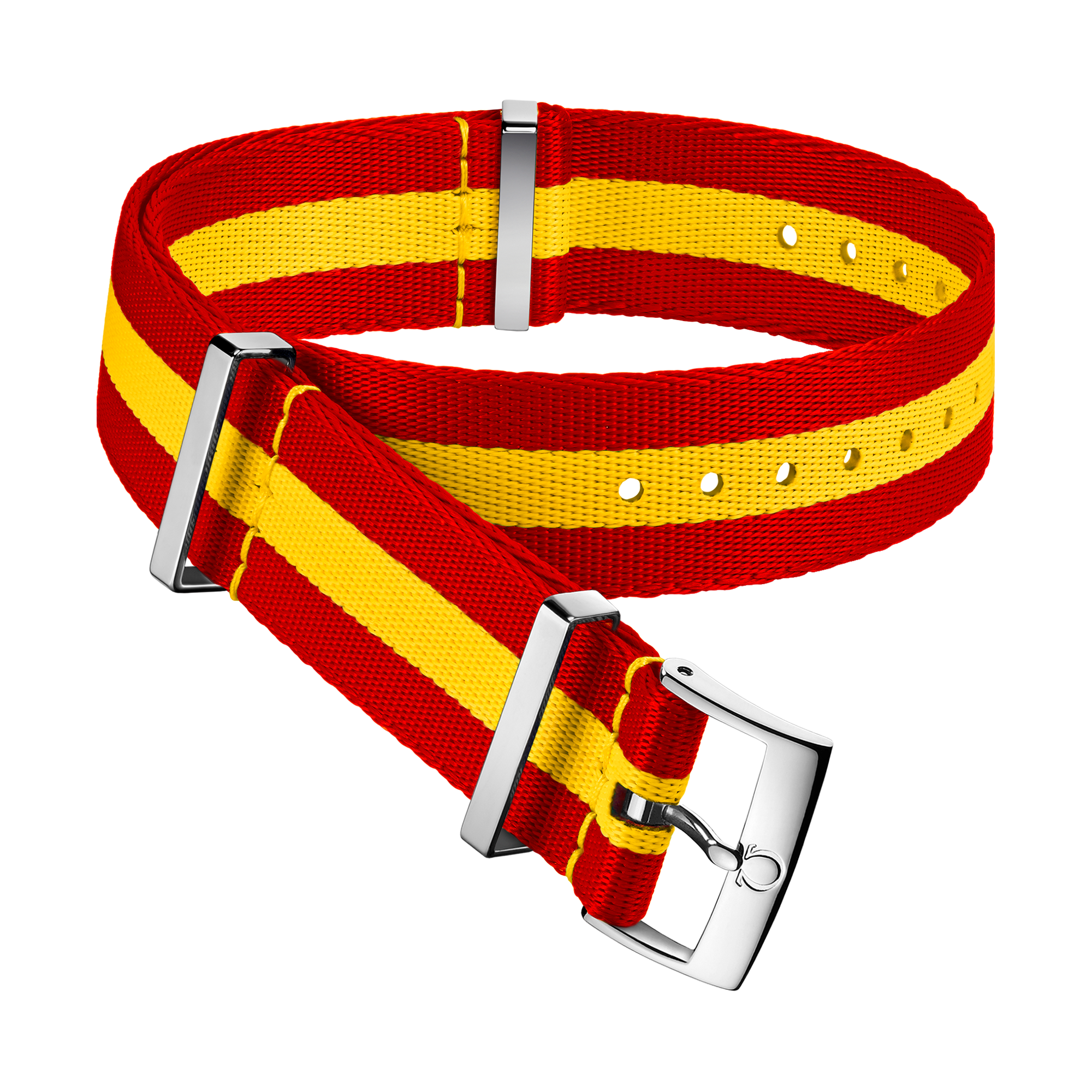 NATO strap - Polyamide, red and yellow - 031CWZ013390w