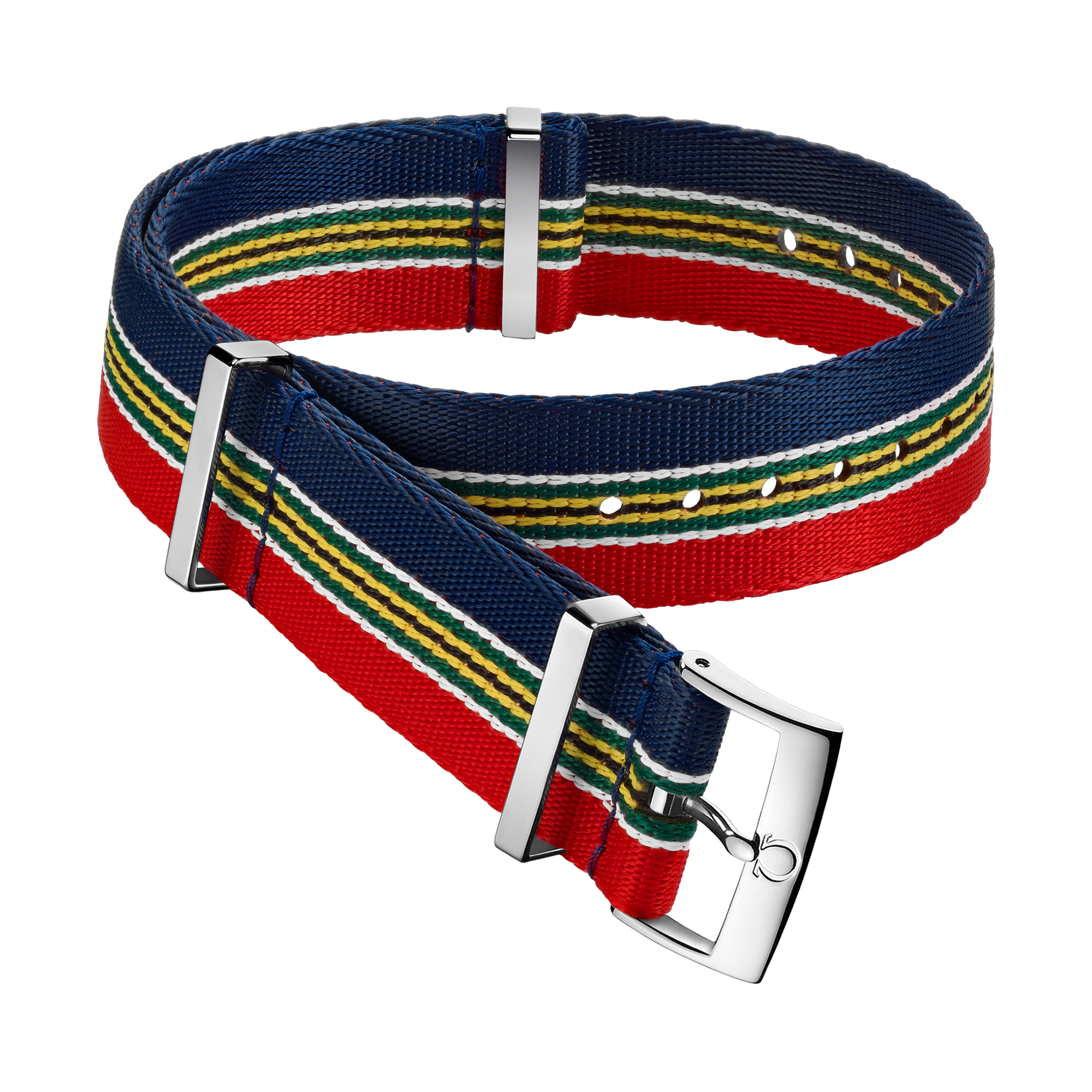 Bracelete NATO - Bracelete em poliamida multicolorida às riscas  - 031CWZ010690