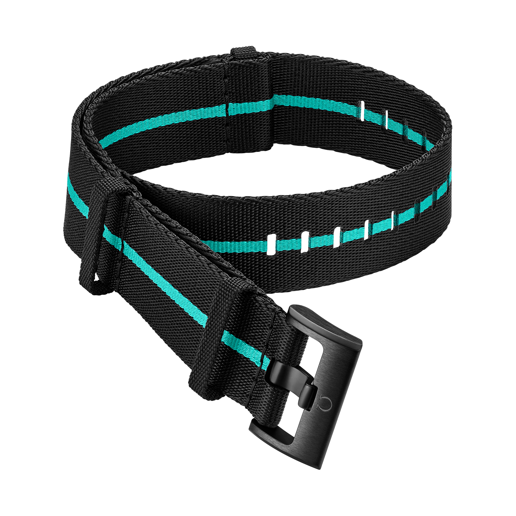 NATO strap - Polyamide, turquoise and black - 031Z019989W