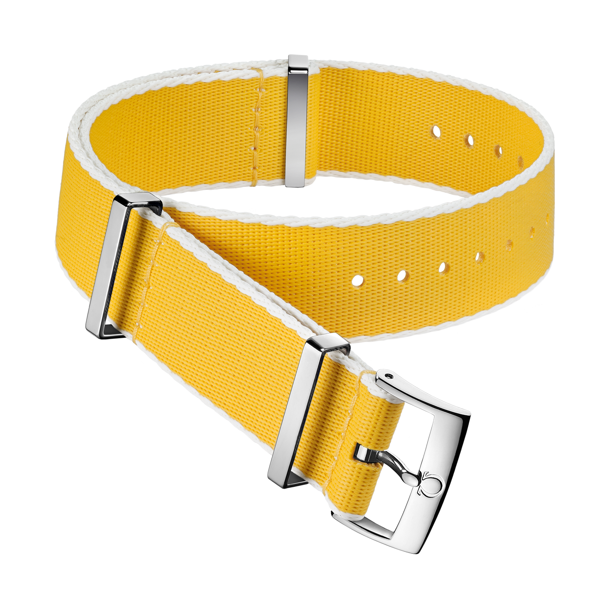 NATO strap - Polyamide, yellow and white - 031CWZ010706w