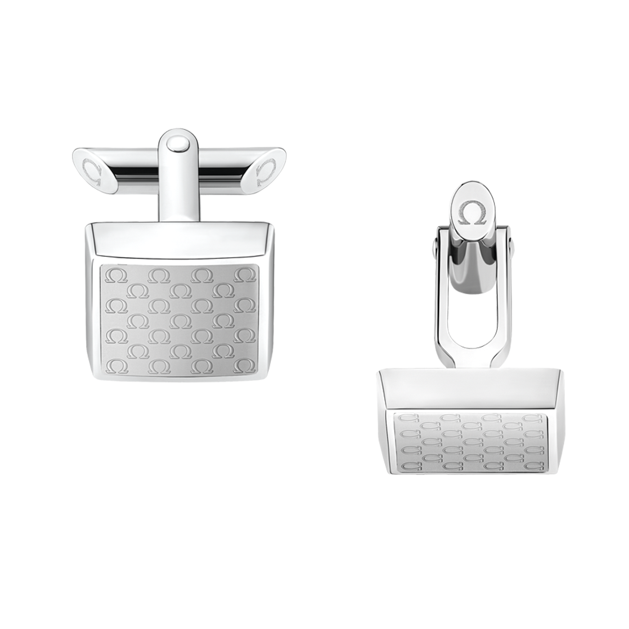 Omegamania Cufflinks, Stainless steel, Translucent resin - CA02ST0000105
