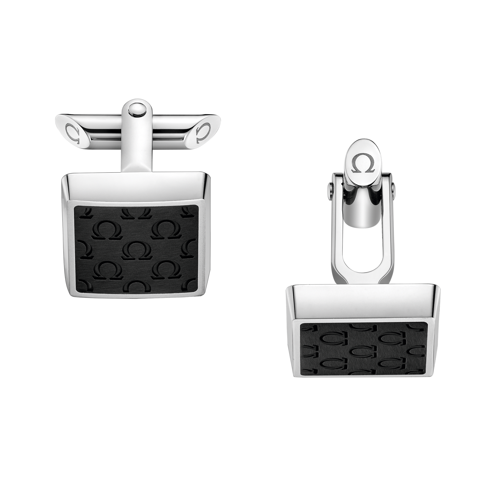 Omegamania Cufflinks, Resin, Stainless steel - CA02ST0001005