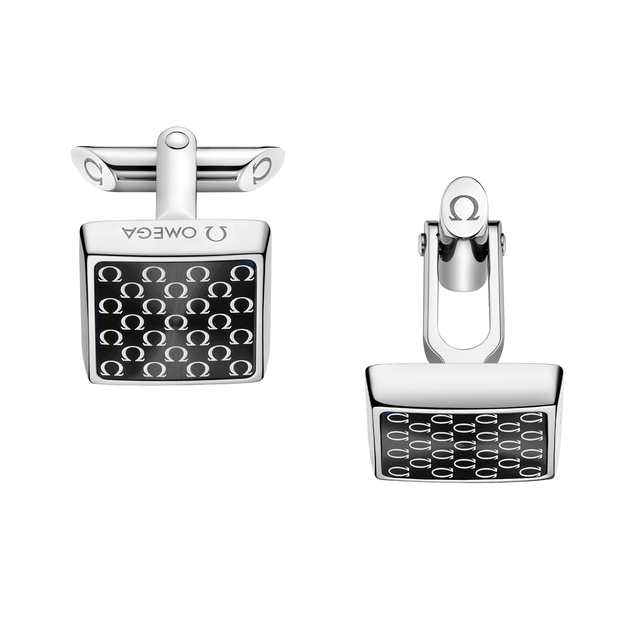 Omegamania Cufflinks, Resin, Stainless steel - CA02ST0001405