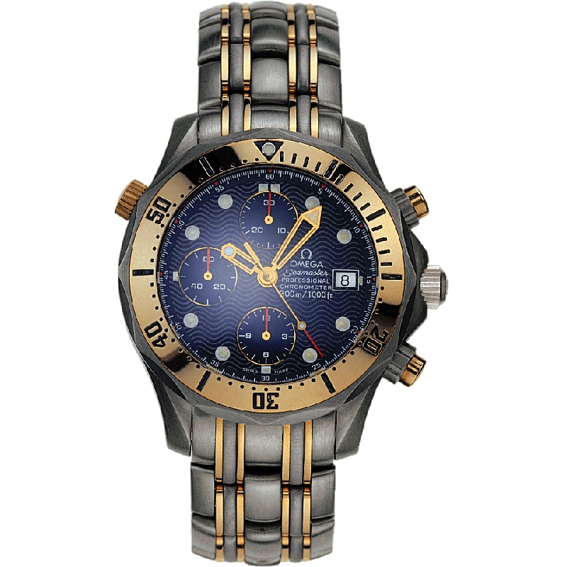 Seamaster 41.5 mm, titanium - red gold on titanium - gold - 2296.80.00 |  OMEGA®