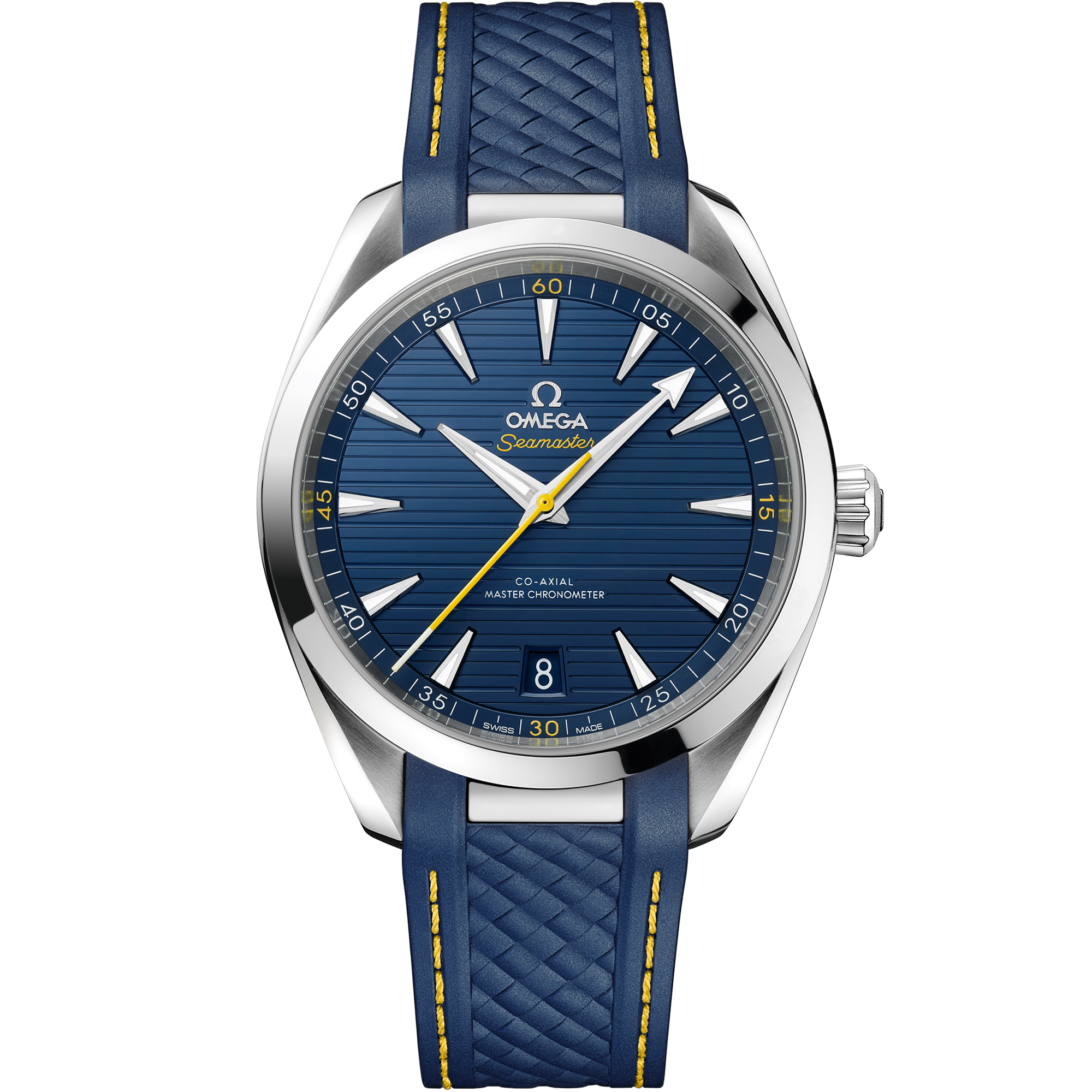 Blue dial watch on Steel case with Rubber strap - Seamaster Aqua Terra 150M 41 mm, Steel on Rubber strap - 220.12.41.21.03.009