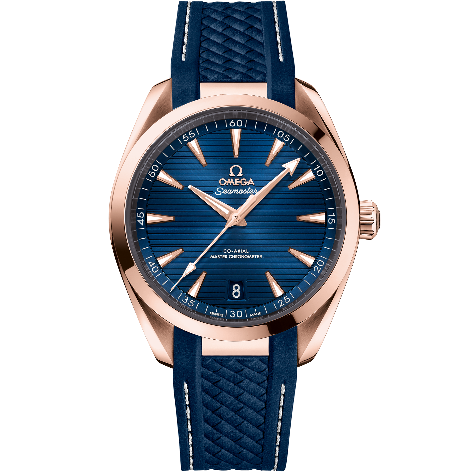 Seamaster 41 mm, Sedna™ gold on rubber strap - 220.52.41.21.03.001