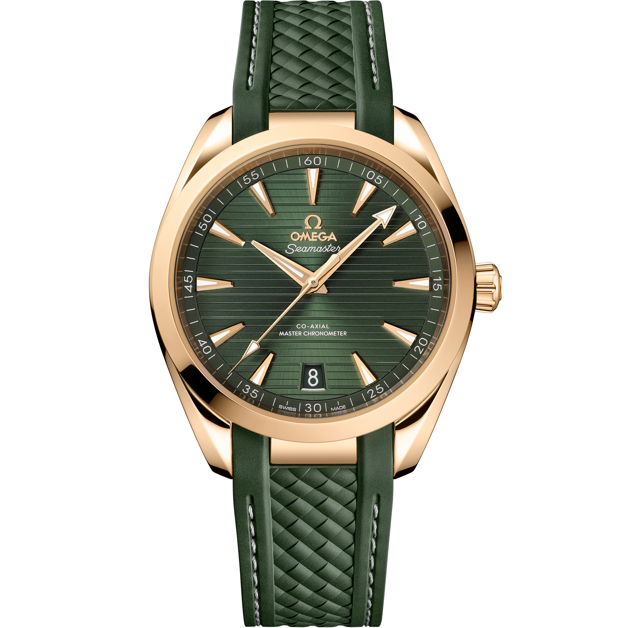 Seamaster Aqua Terra 150M 41 mm, Ouro Moonshine™ em Bracelete de borracha - 22052412110001