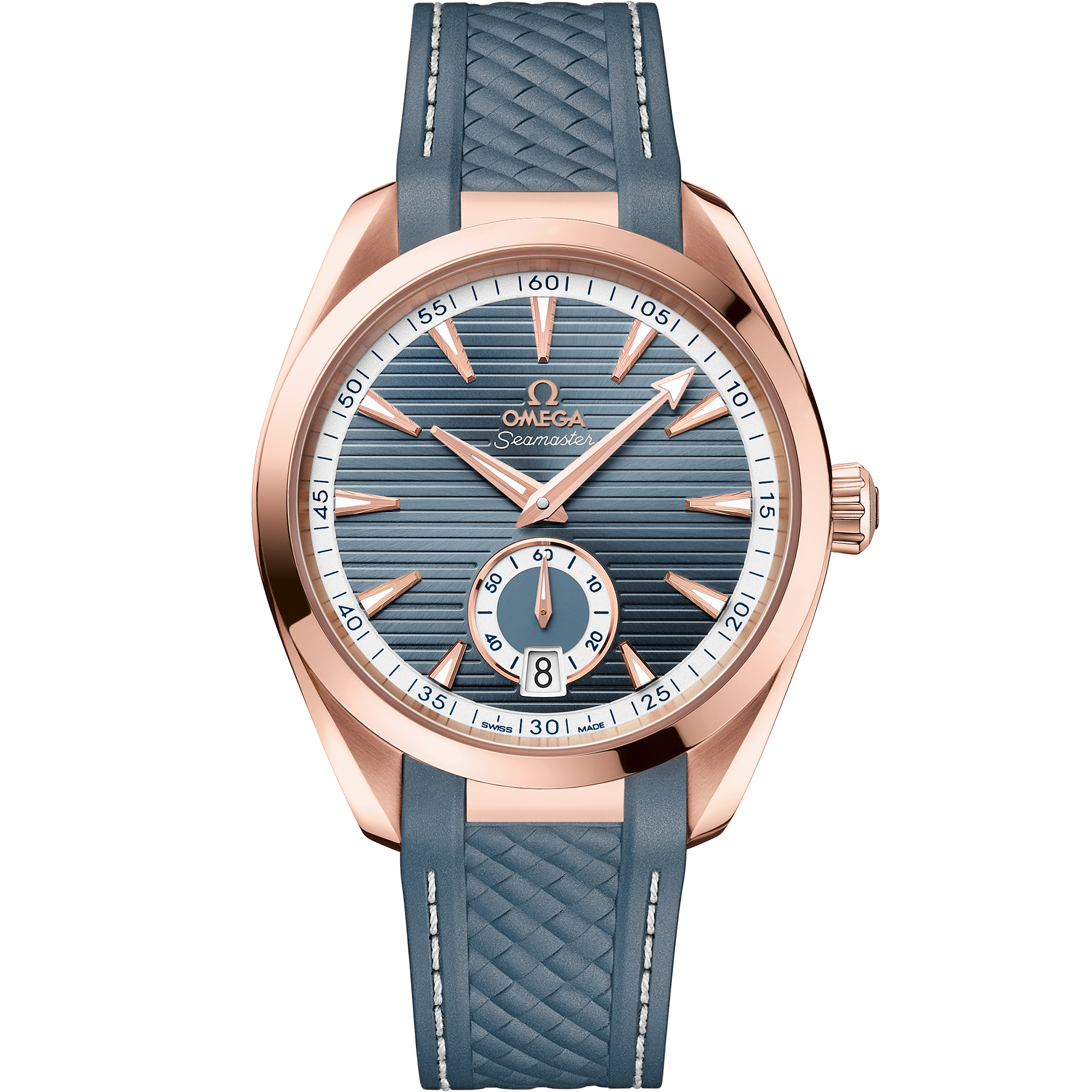 Seamaster 41 mm, Sedna™ gold on rubber strap - 220.52.41.21.03.002