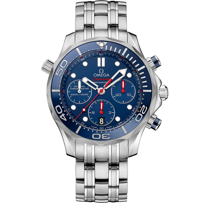 Diver 300M Seamaster Steel Chronograph Watch 212.30.44.50.03.001 ...