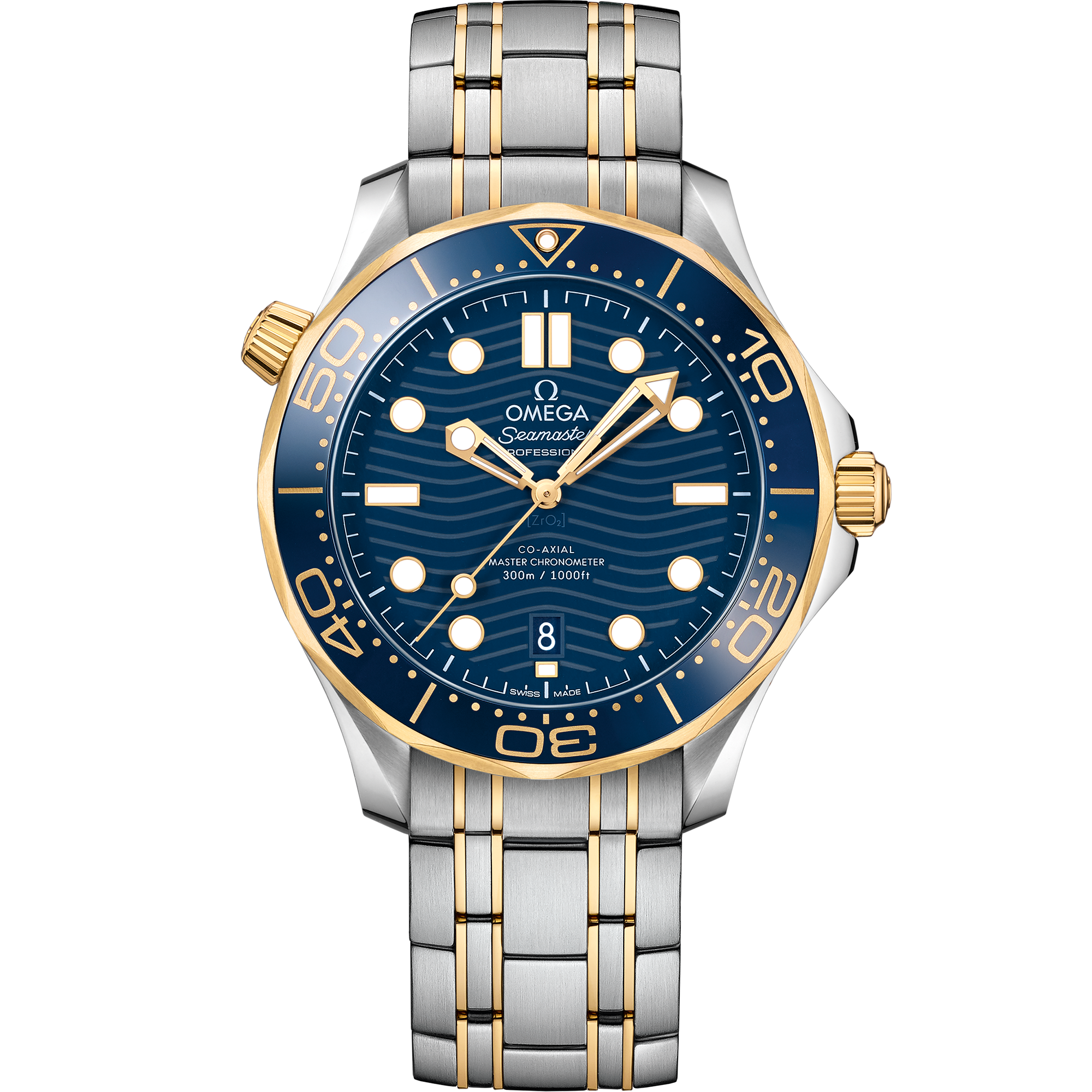 Seamaster 42 mm, steel - yellow gold on steel - yellow gold - 21020422003001