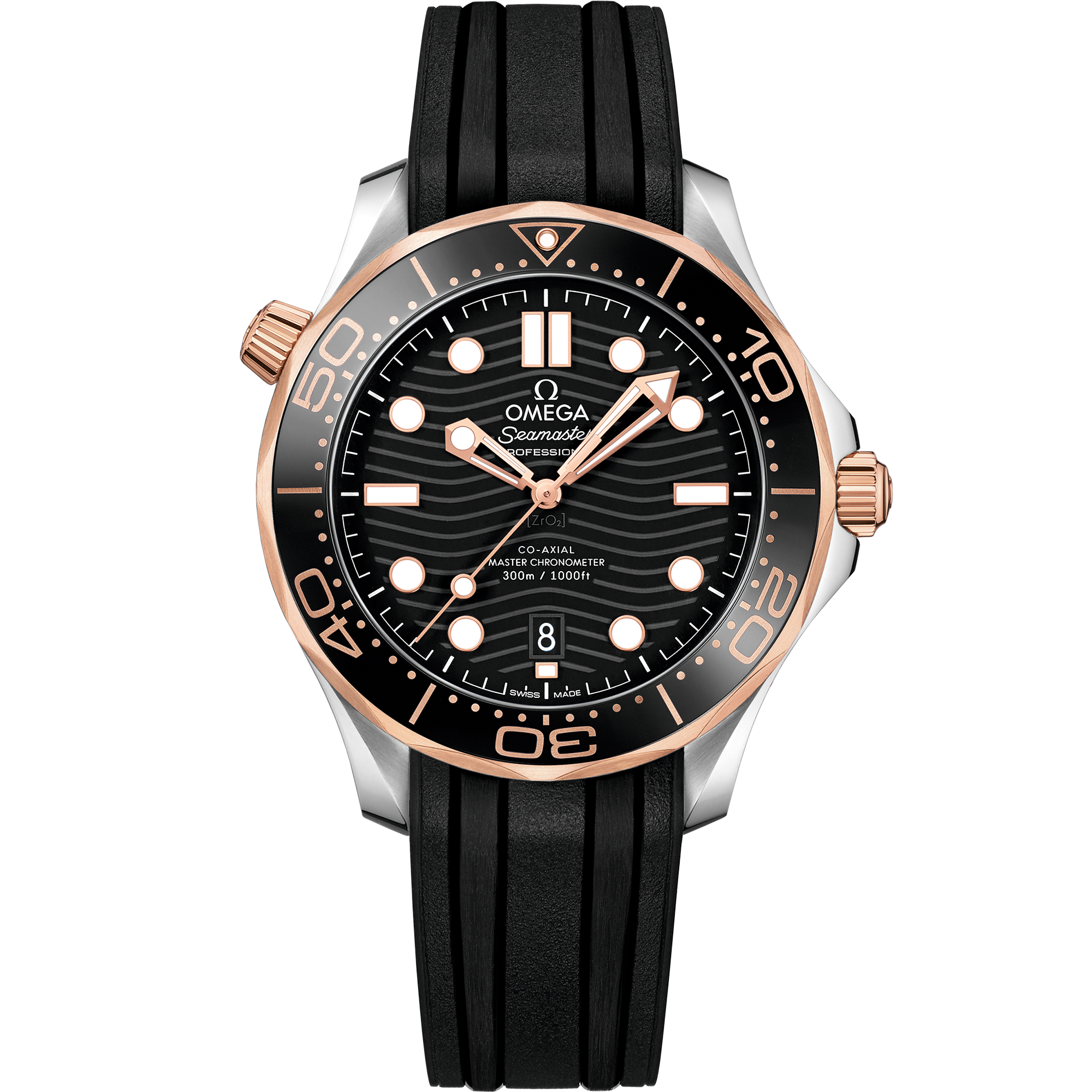 Omega Men s 210.22.42.20.01.002 Seamaster Black Rubber Watch