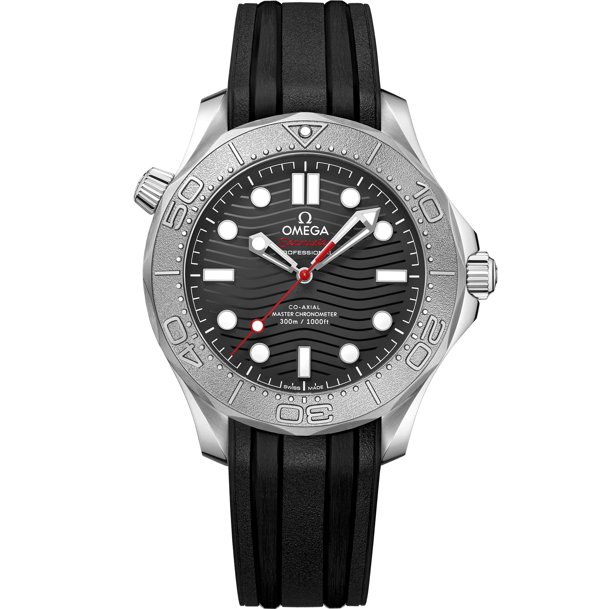 Seamaster 42 mm, aço em bracelete de borracha - 210.32.42.20.01.002