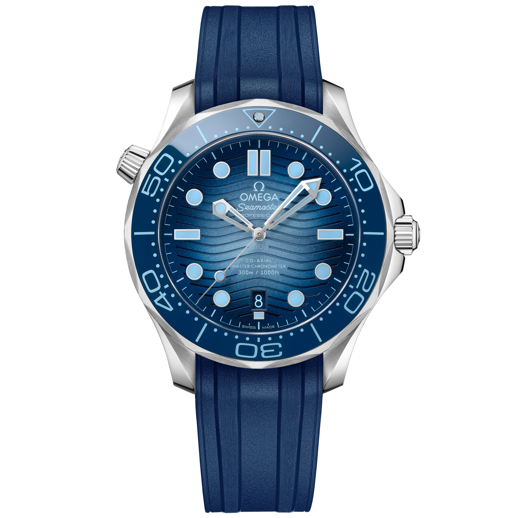 Seamaster Diver 300M 42 mm staal met rubberen band 210.32.42.20.03.002 OMEGA