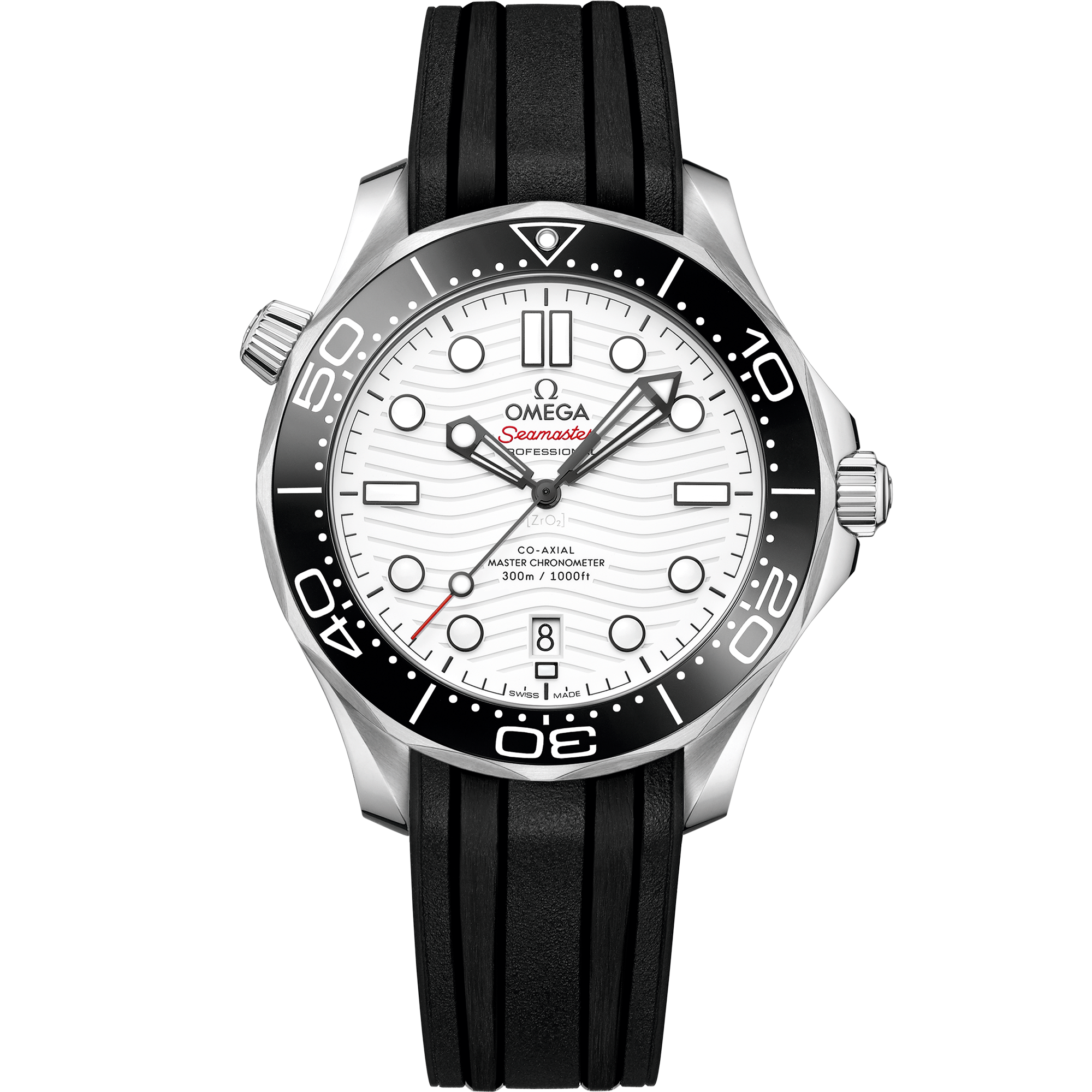Seamaster 42 mm, aço em bracelete de borracha - 210.32.42.20.04.001