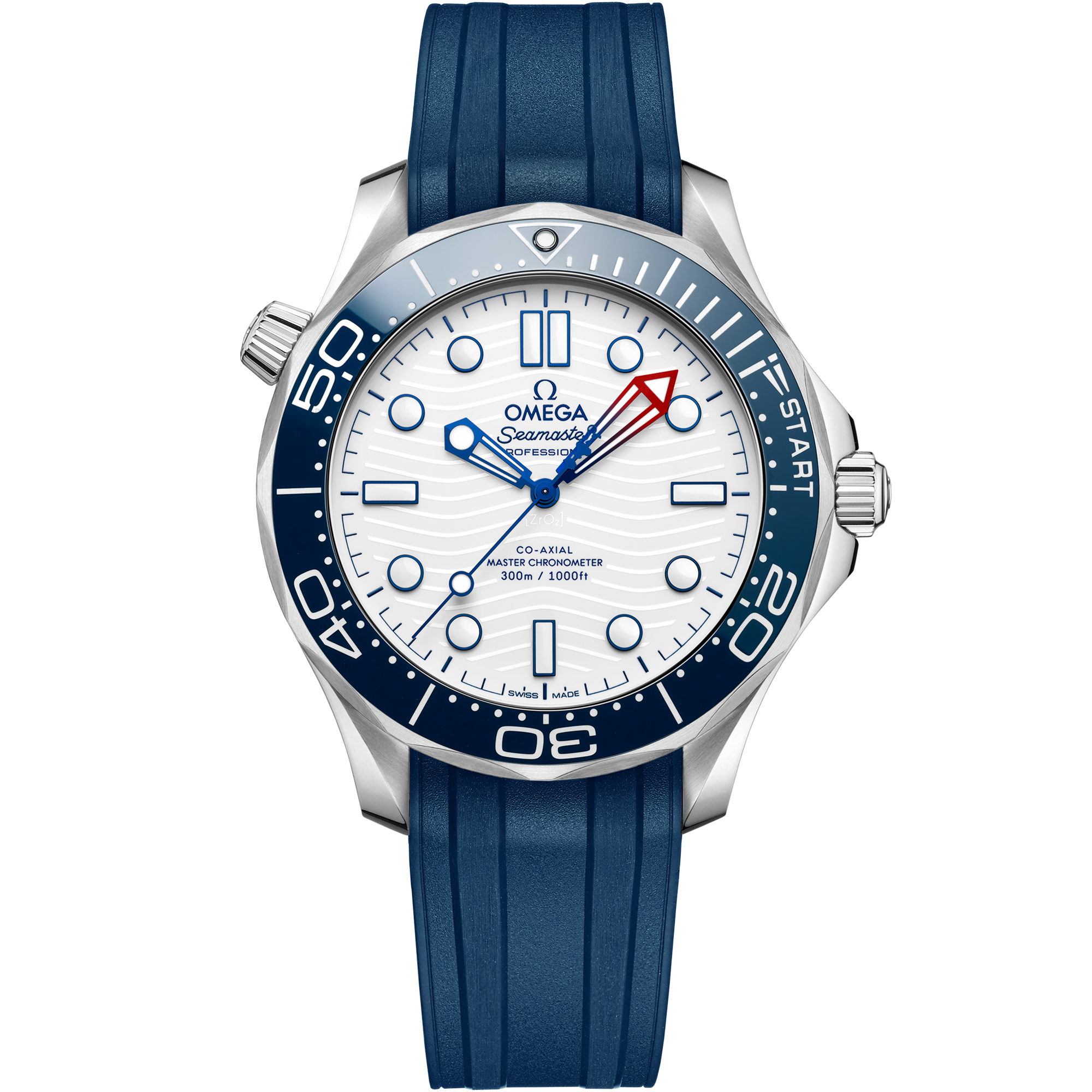 Seamaster 42 mm, acciaio su cinturino in caucciù - 21032422004002