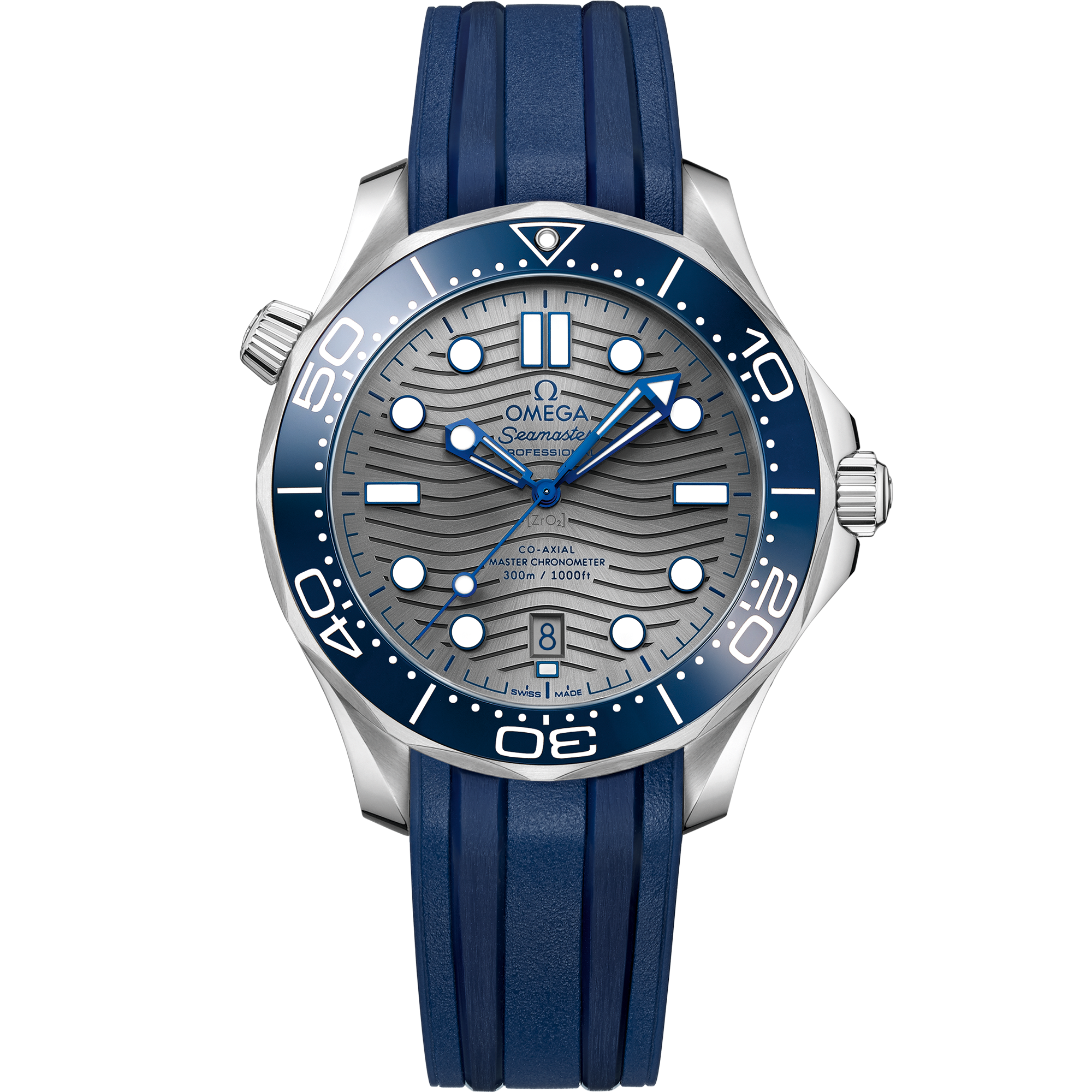 Omega Men s 210.32.42.20.06.001 Seamaster Blue Rubber Watch