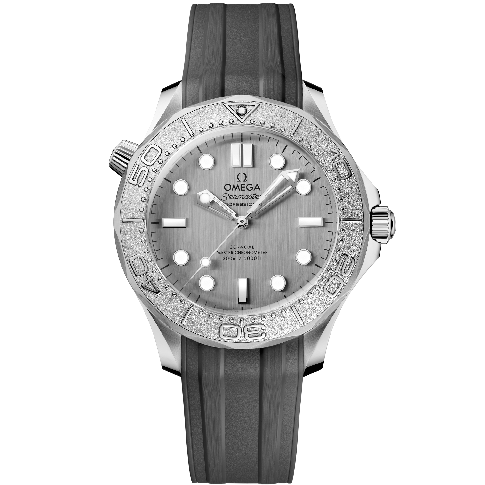 Orologio con quadrante Grigio e cassa in Acciaio corredato di Seamaster Diver 300M 42 mm, acciaio su cinturino in caucciù - 21032422006002 - Cinturino in caucciù bracelet