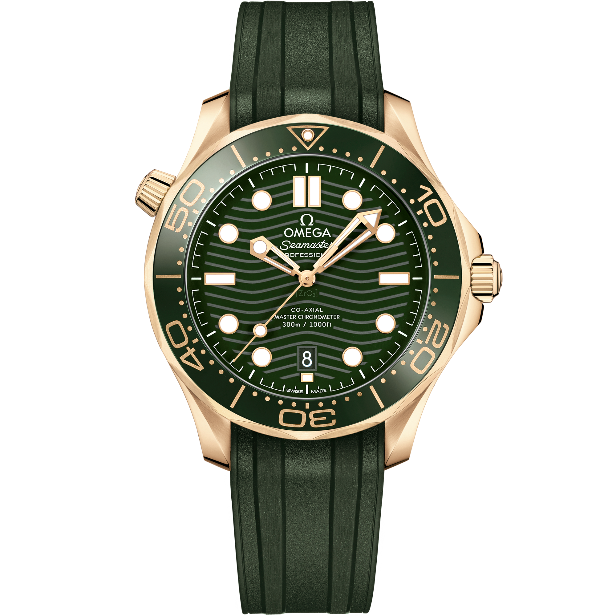 Seamaster 42 mm, Moonshine™ gold on Rubber strap - 21062422010001